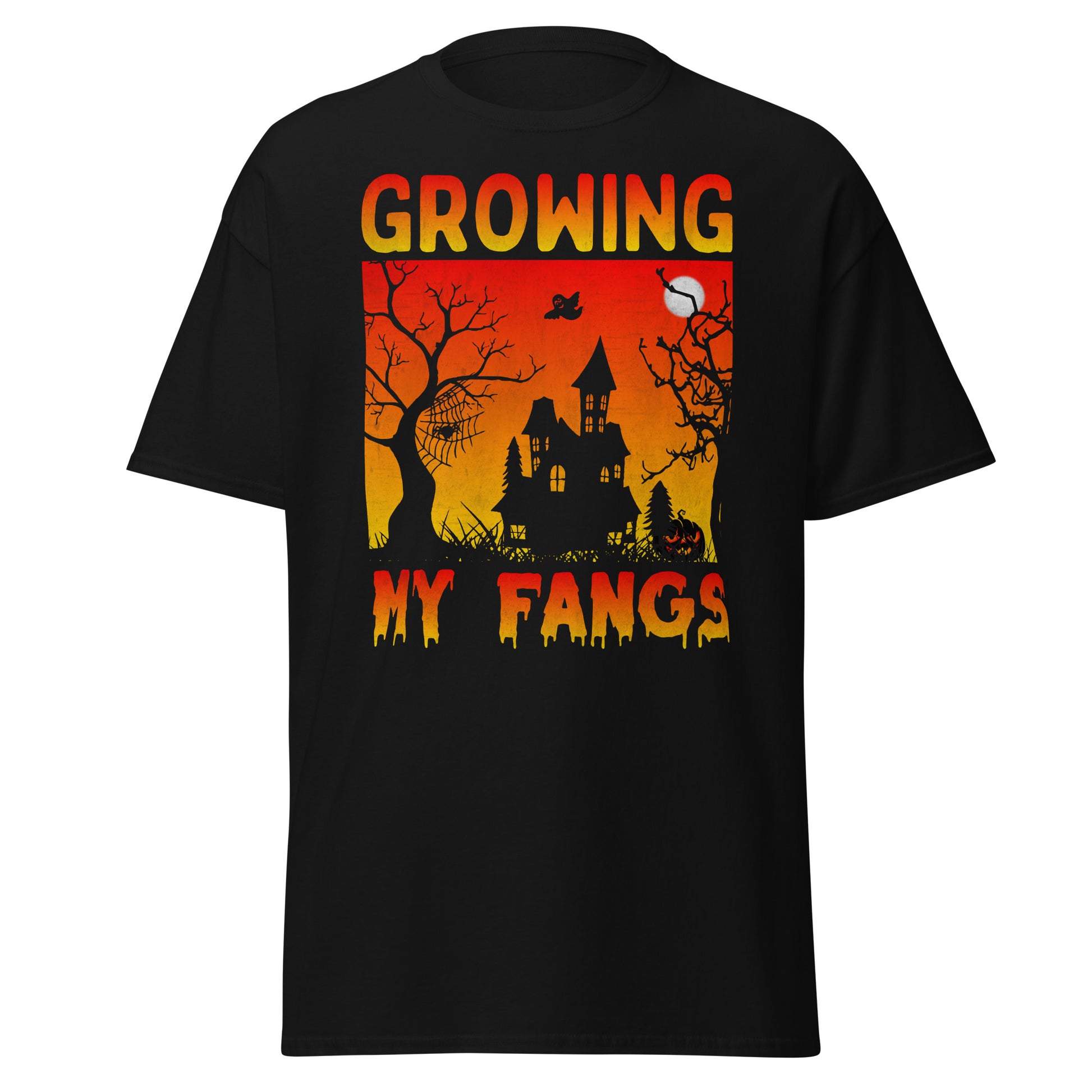 Embrace the Night Growing My Fangs Halloween T-Shirt