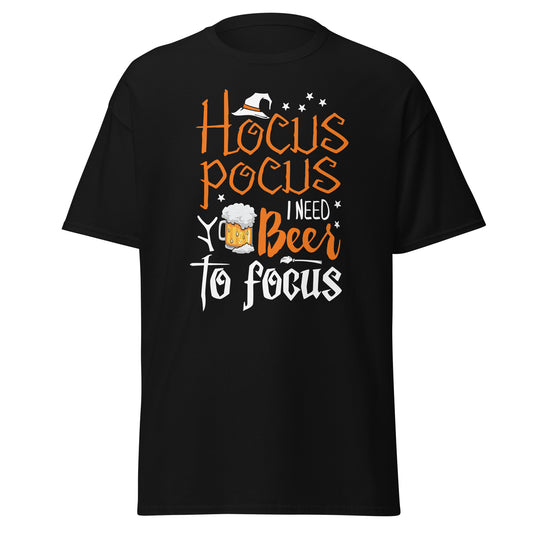 Hocus Pocus I Need Beer To Focus, camiseta de estilo suave de Halloween