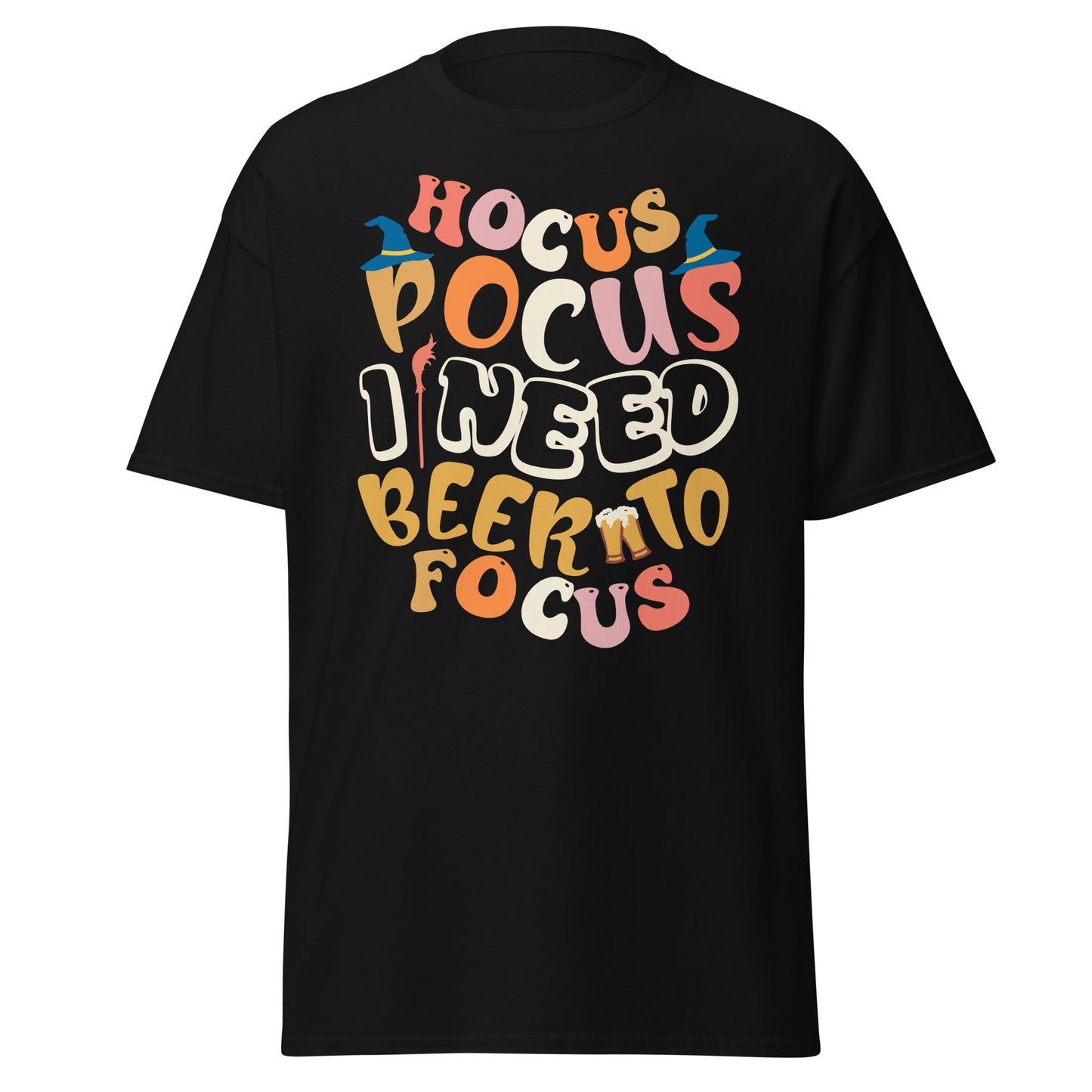 Hocus Pocus I Need Beer To Focus - Halloween Shirt