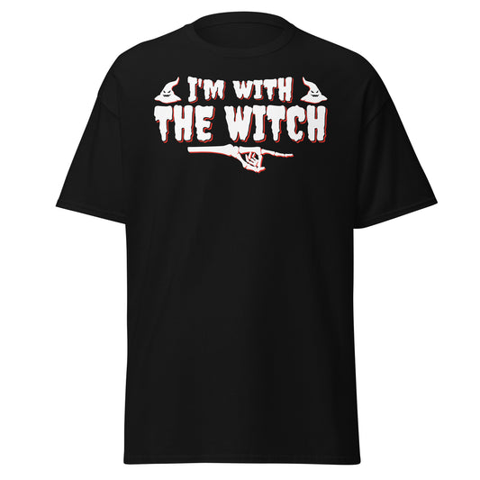 I am With The Witch' Halloween T-Shirt for Halloween Lovers