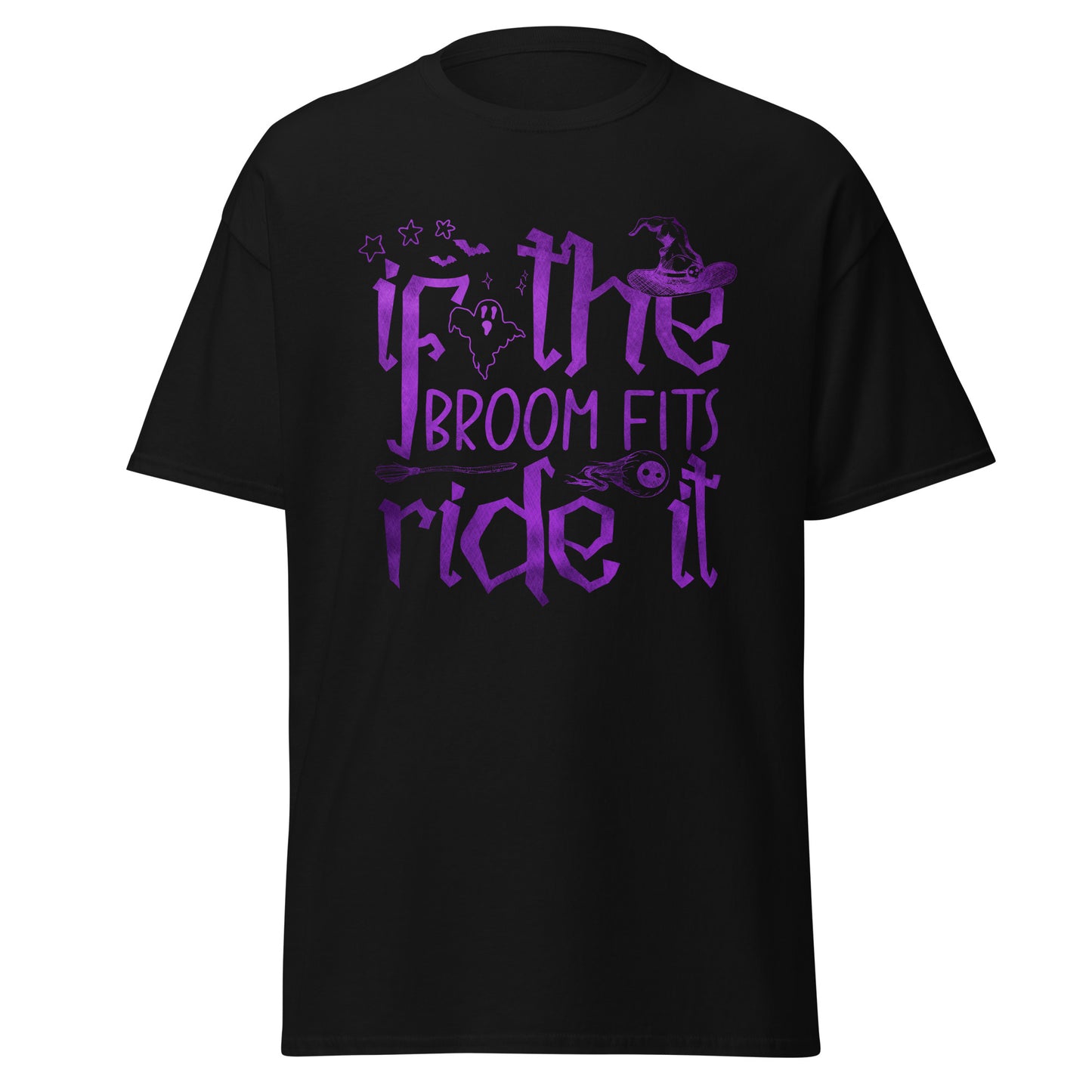 If The Broom Fits Ride It, camiseta de estilo suave de Halloween