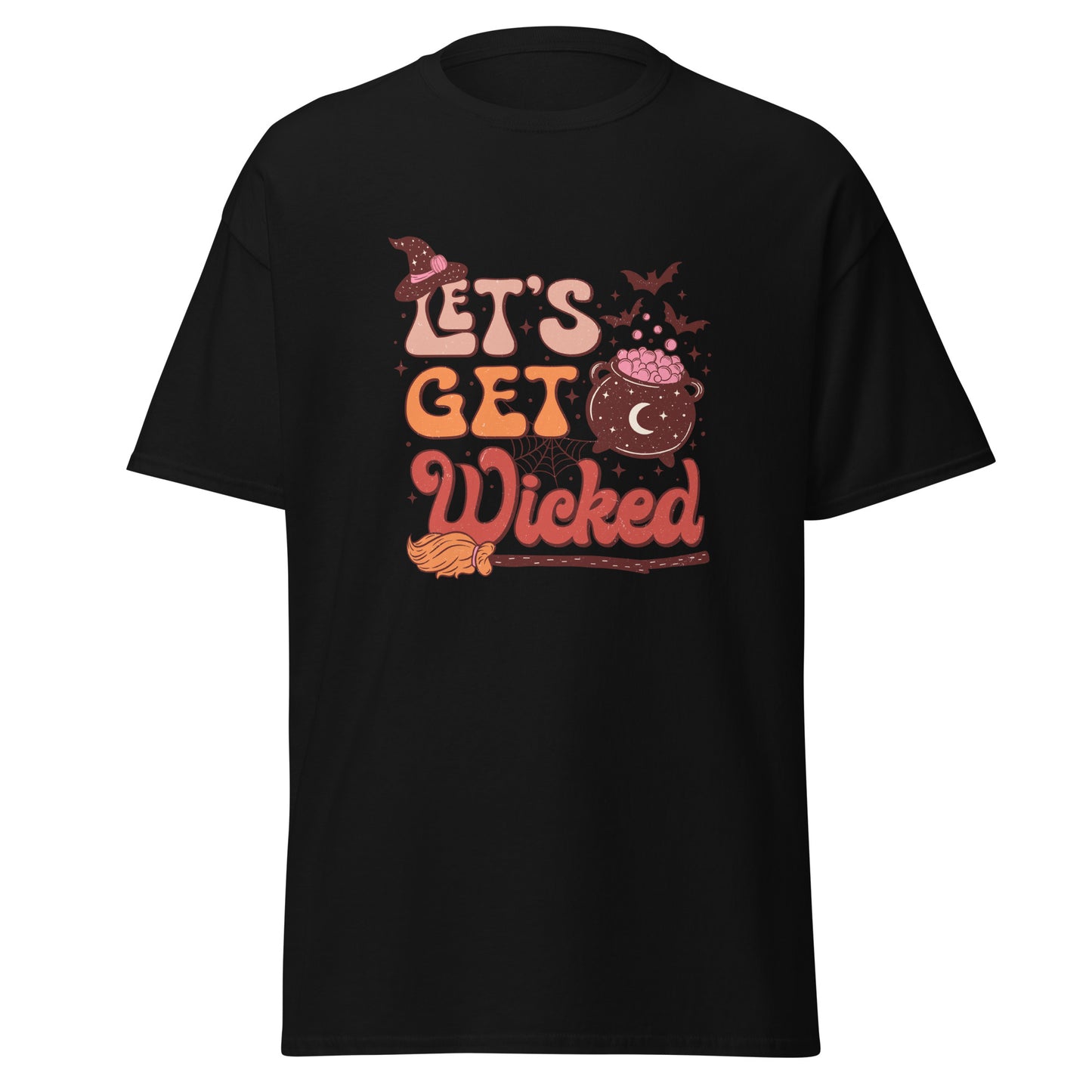 Let s Get Wicked , Halloween Design Soft Style Heavy Cotton T-Shirt