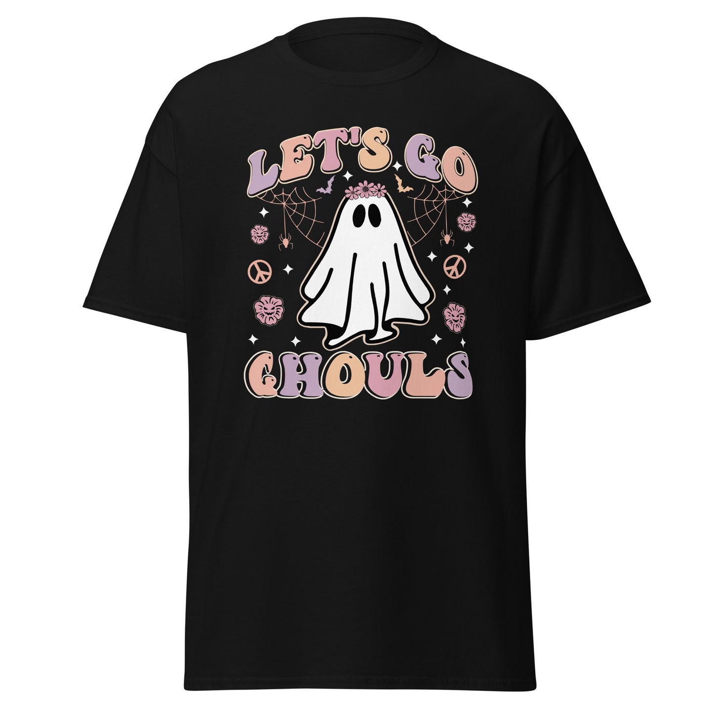 Lets Go Ghouls, camiseta de algodón pesado de estilo suave con diseño de Halloween