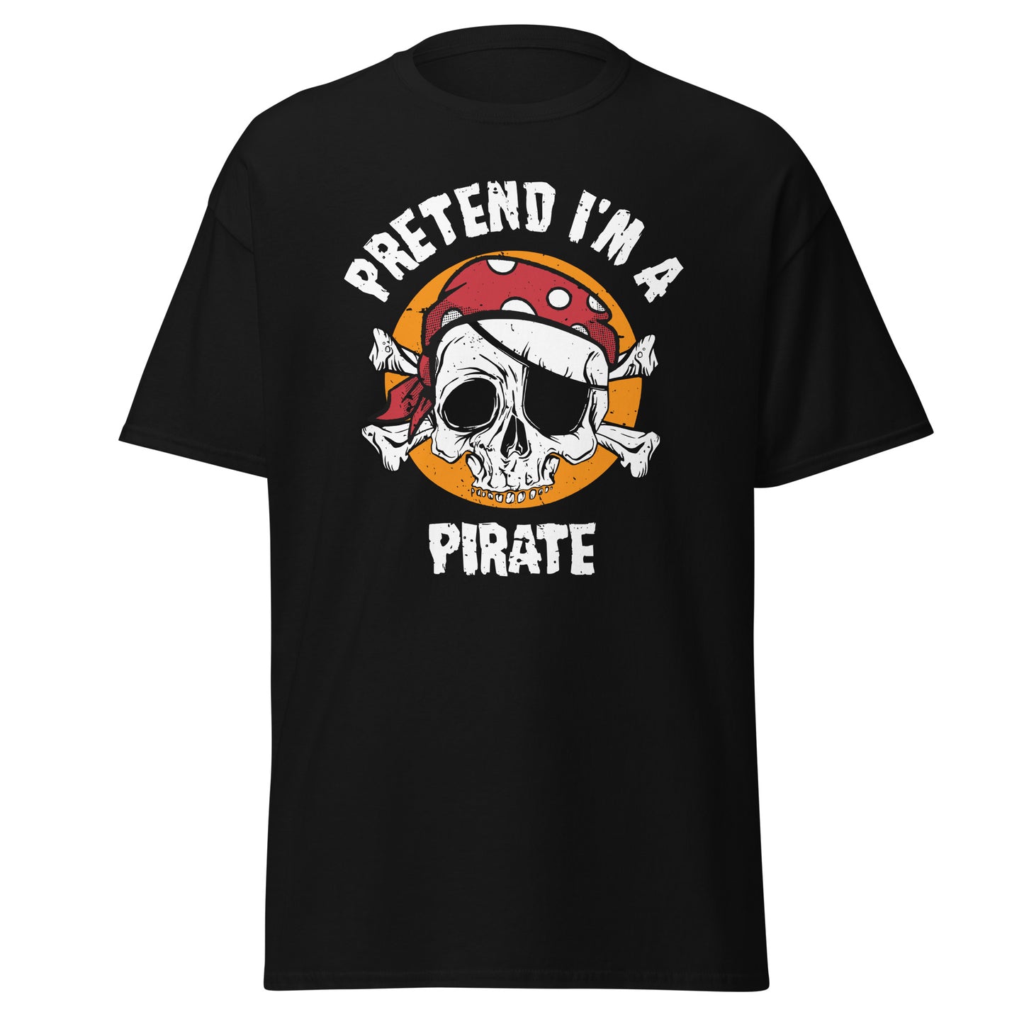 Stellen Sie sich vor, ich wäre ein Pirat, weiches T-Shirt aus schwerer Baumwolle im Halloween-Design