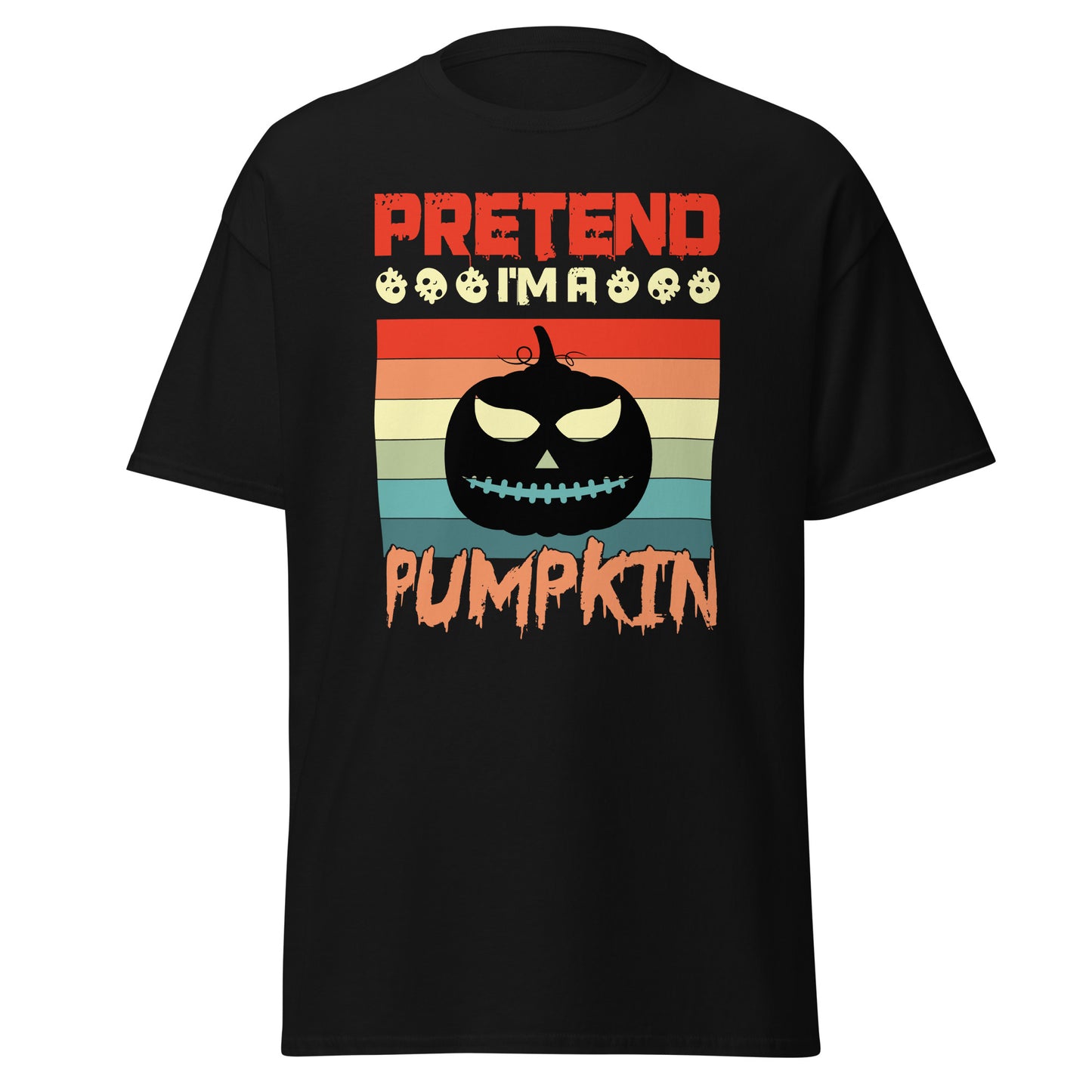 pretend im pumpkin , Halloween Design Soft Style Heavy Cotton T-Shirt