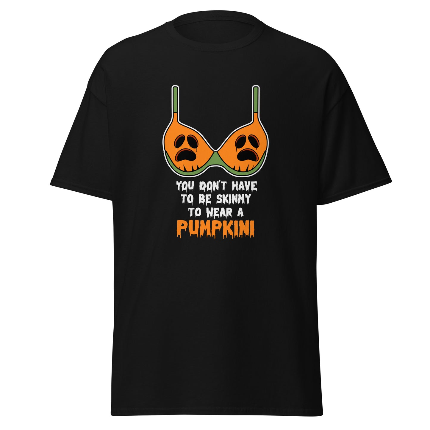 Pumpkini Funny , Halloween Design Soft Style Heavy Cotton T-Shirt