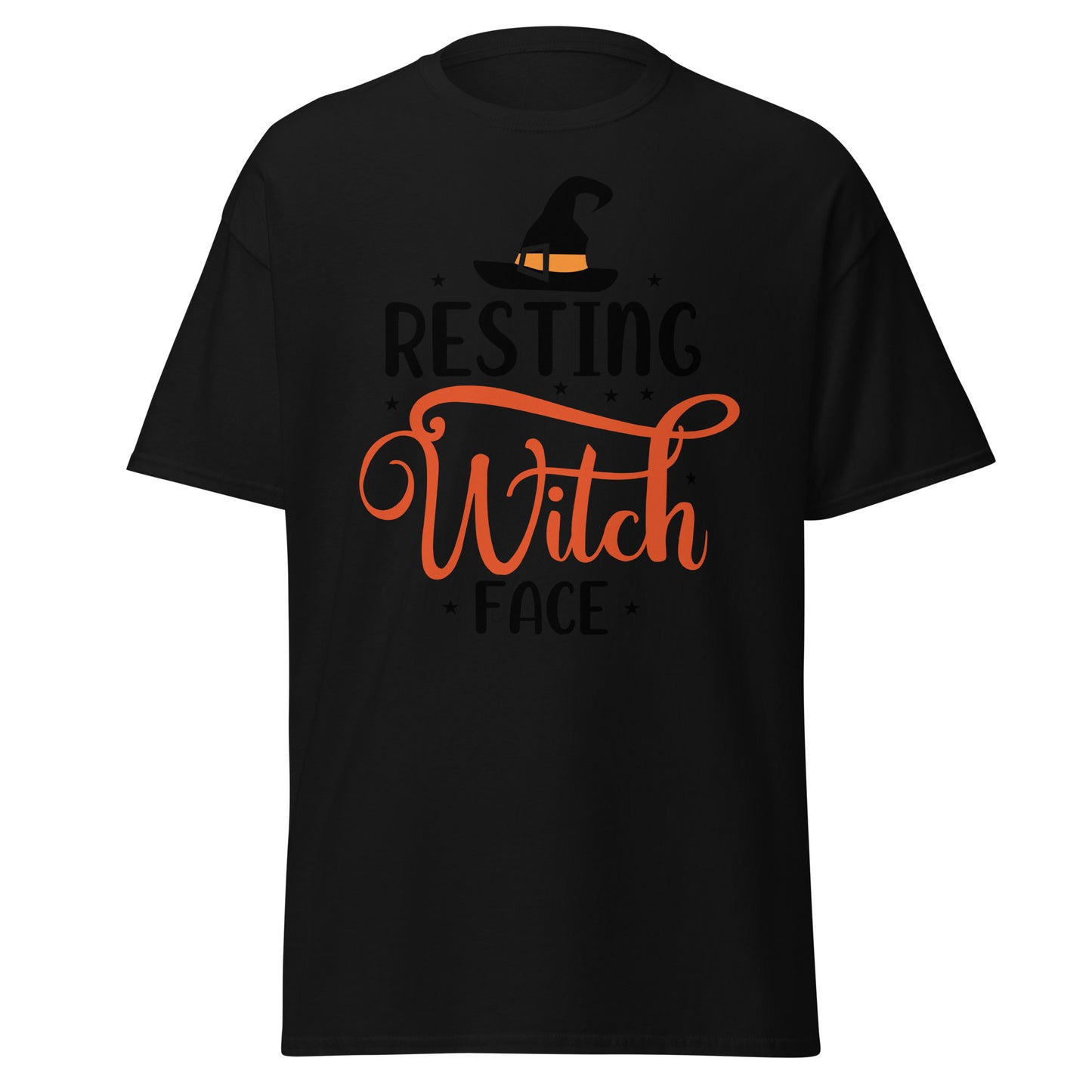 resting witch face , Halloween Design Soft Style Heavy Cotton T-Shirt