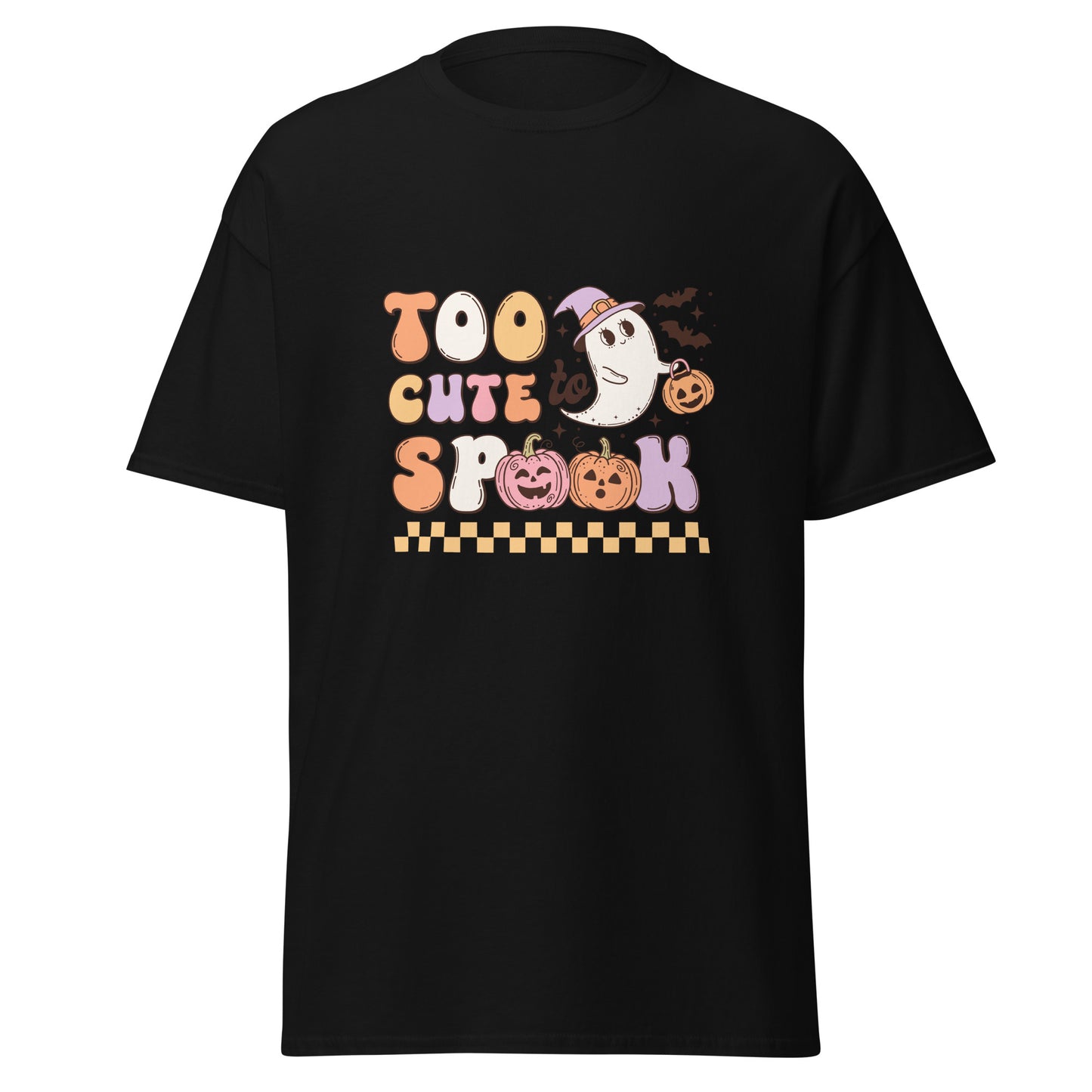 Too Cute To Spook, weiches T-Shirt aus schwerer Baumwolle im Halloween-Design