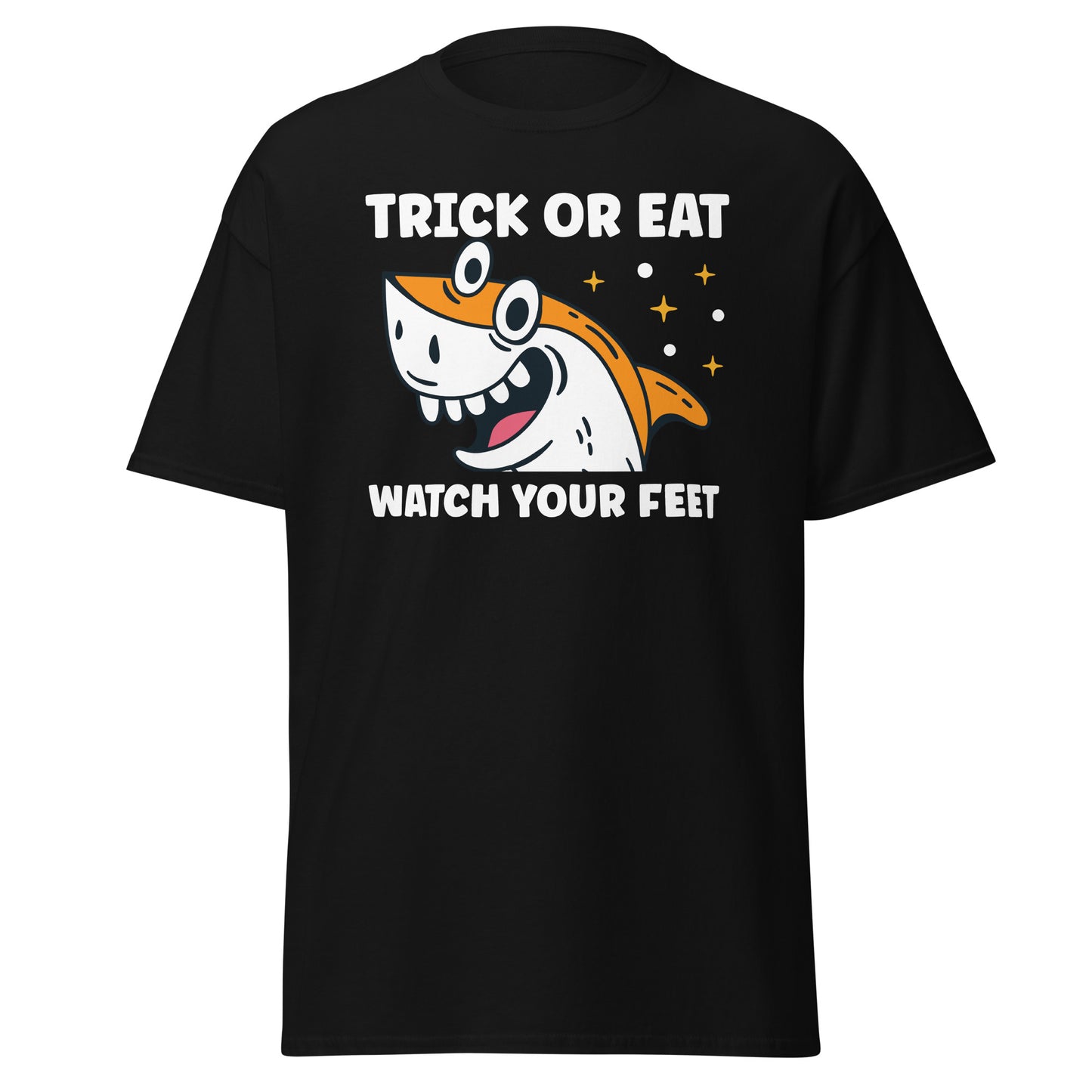 Shark Trick or Eat , Halloween Design Soft Style Heavy Cotton T-Shirt