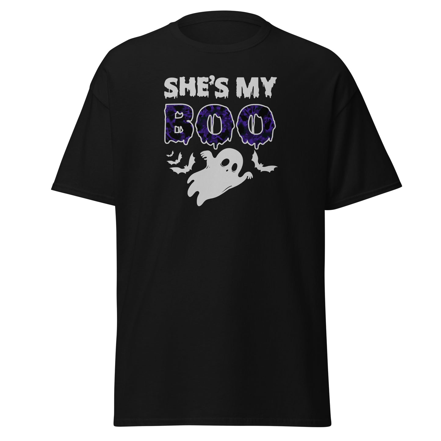 She's My Boo, camiseta de algodón pesado de estilo suave con diseño de Halloween