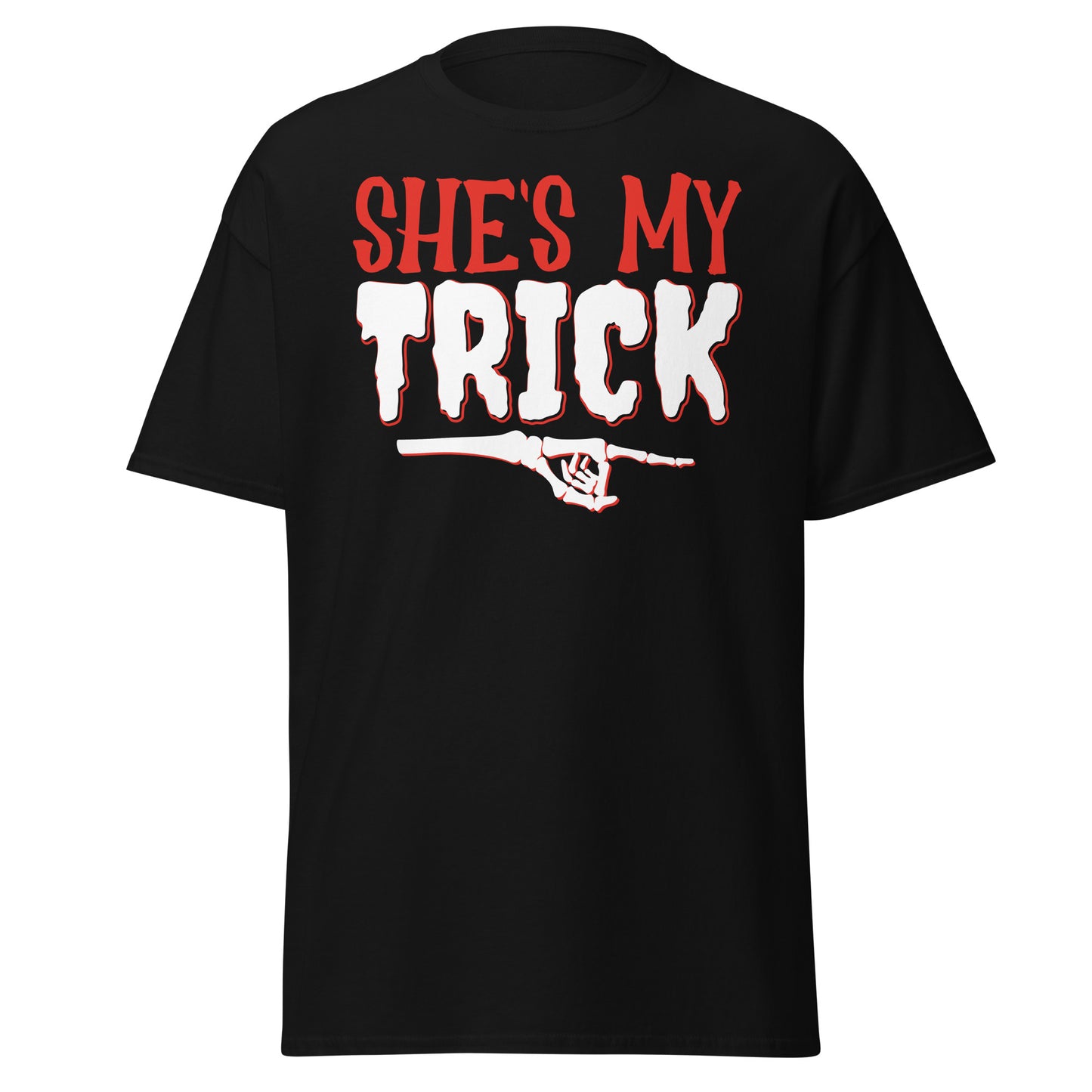 Sie ist mein Trick-Paar, Halloween-Design, weiches T-Shirt aus schwerer Baumwolle