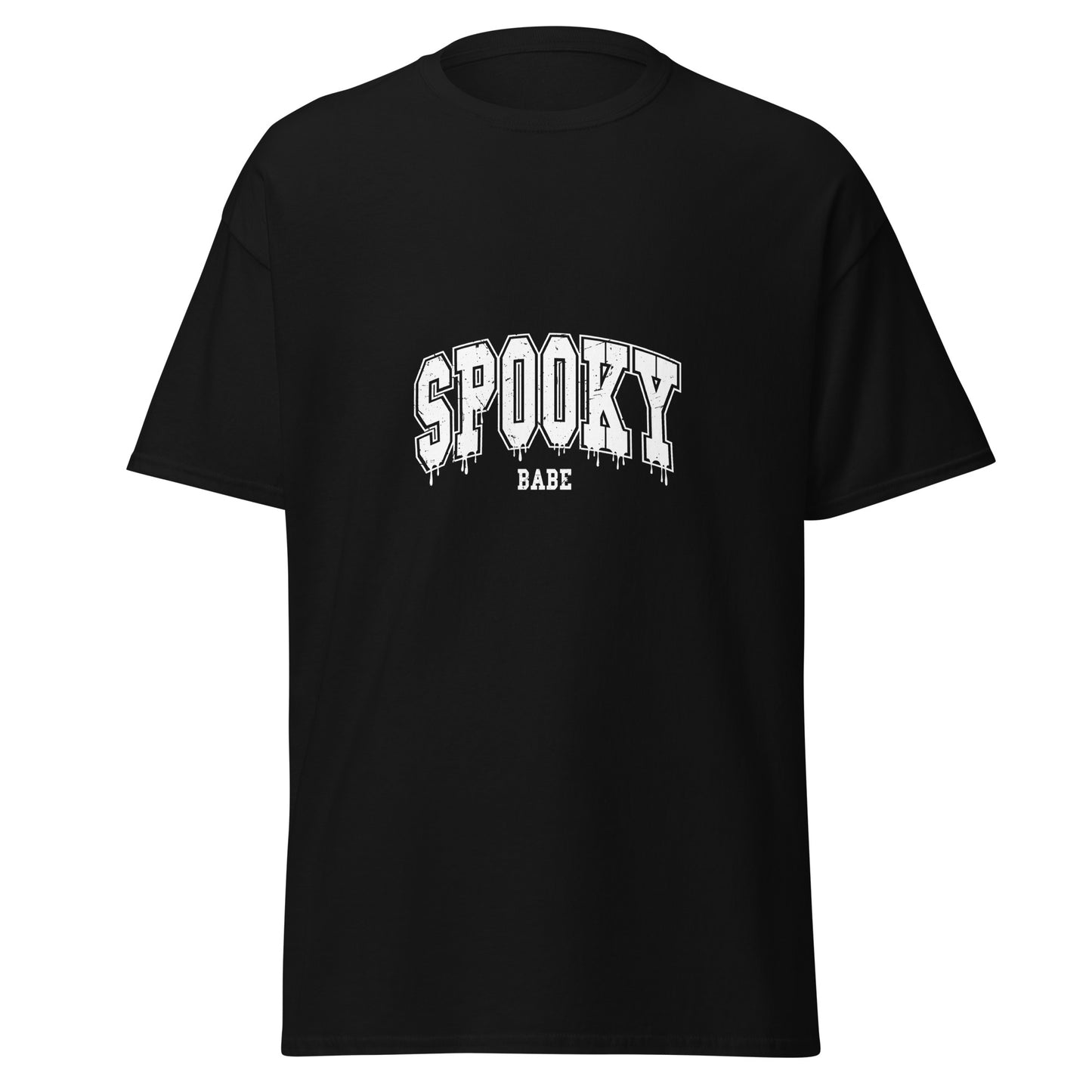 SPOOKY BABE, camiseta de algodón pesado de estilo suave con diseño de Halloween