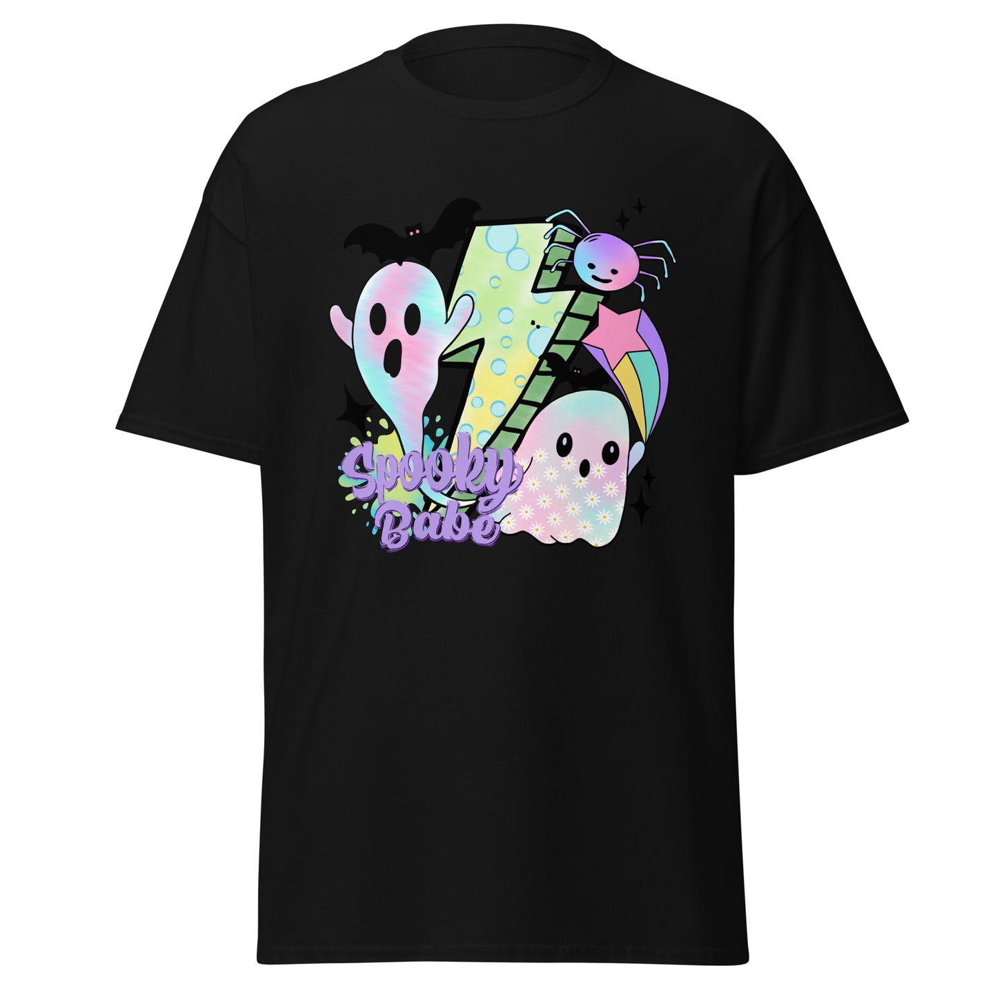 Spooky Babe, Halloween-Design, weiches T-Shirt aus schwerer Baumwolle