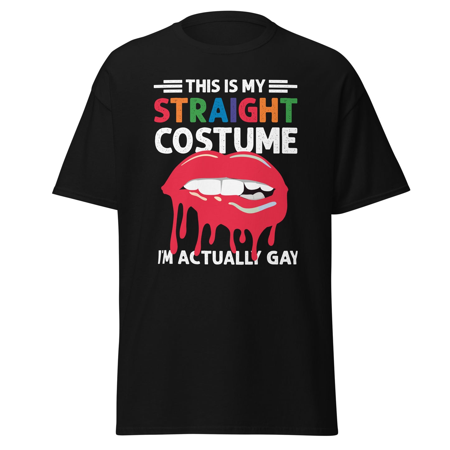 Das ist mein Straight-Kostüm, ich bin tatsächlich schwul, weiches T-Shirt aus schwerer Baumwolle im Halloween-Design