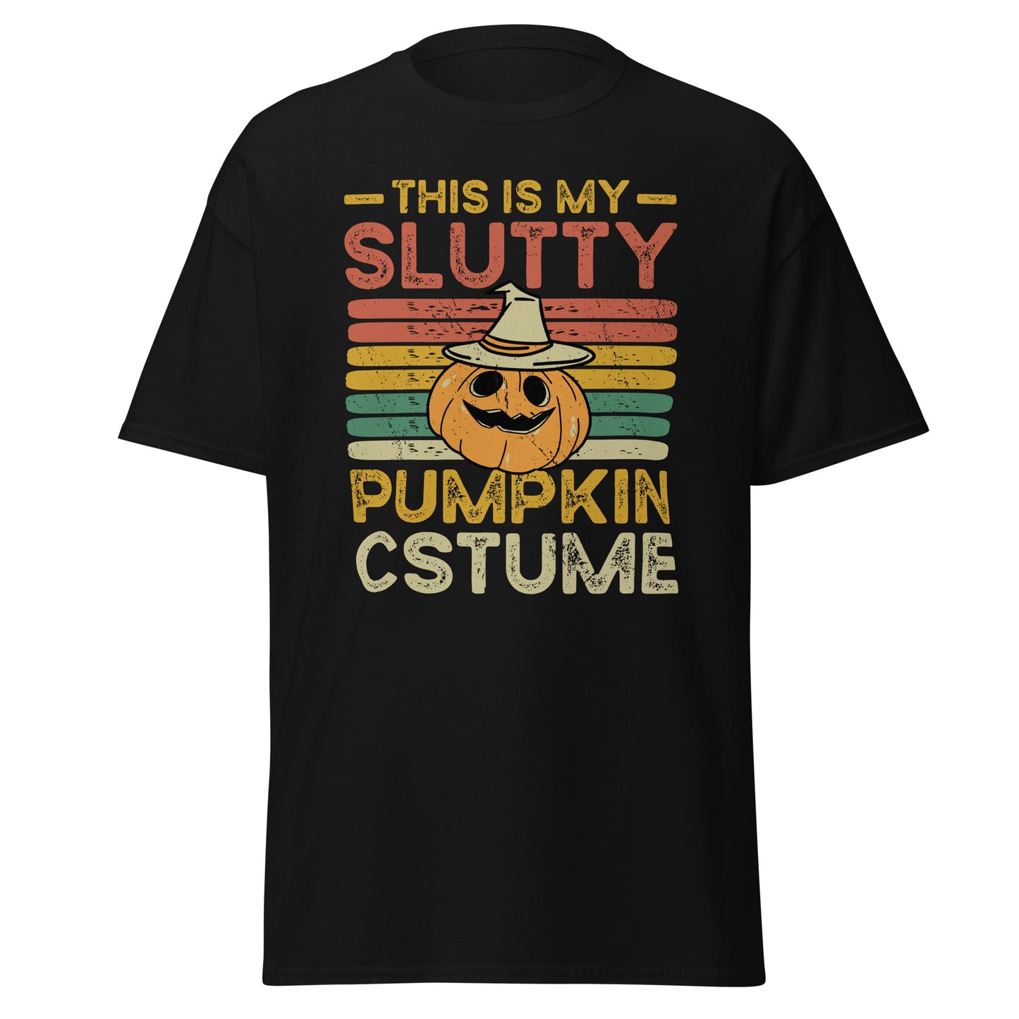 This is my Slutty Halloween Pumpkin Costume , Halloween Design Soft Style Heavy Cotton T-Shirt