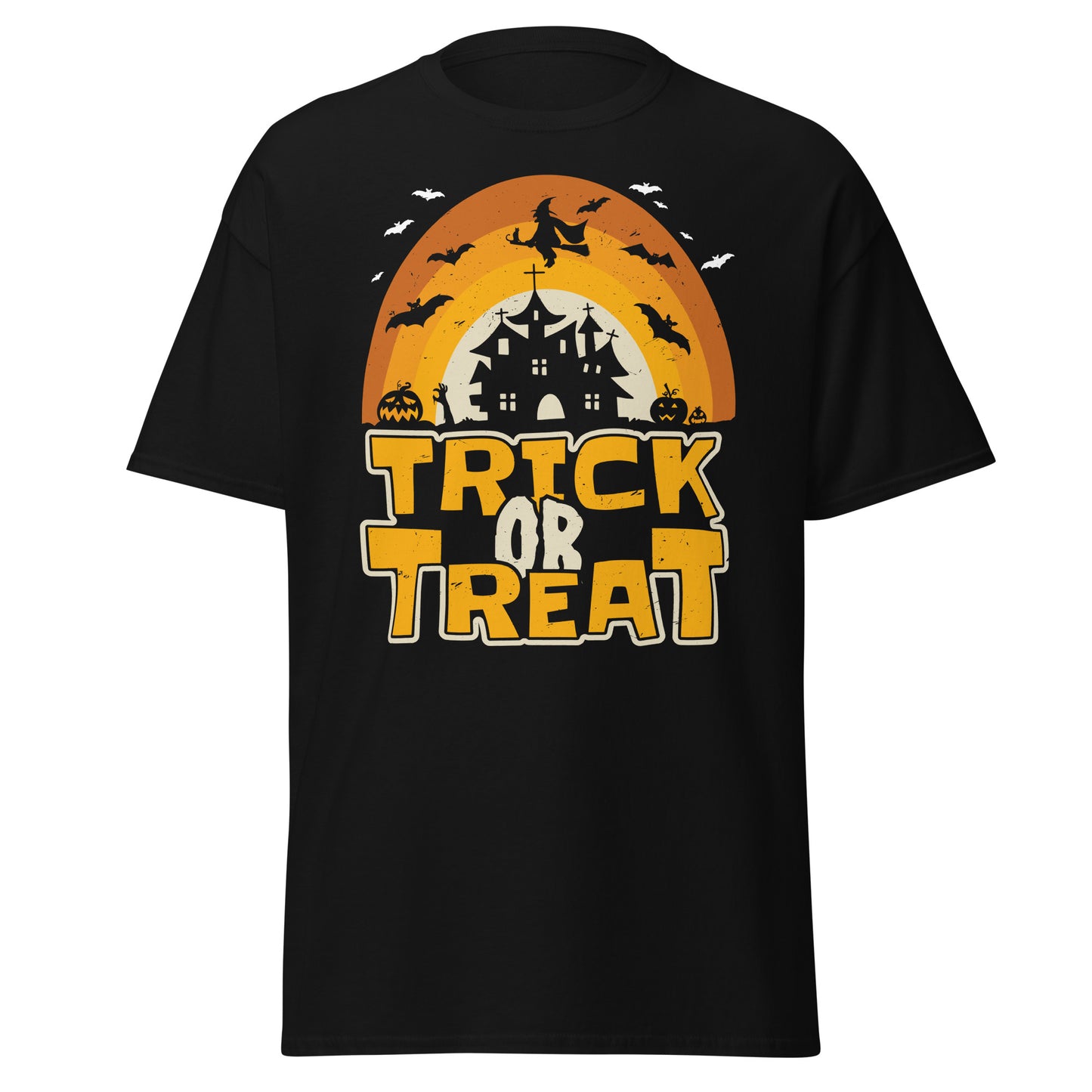 TRUCO O TRATO, Camiseta de algodón pesado de estilo suave con diseño de Halloween