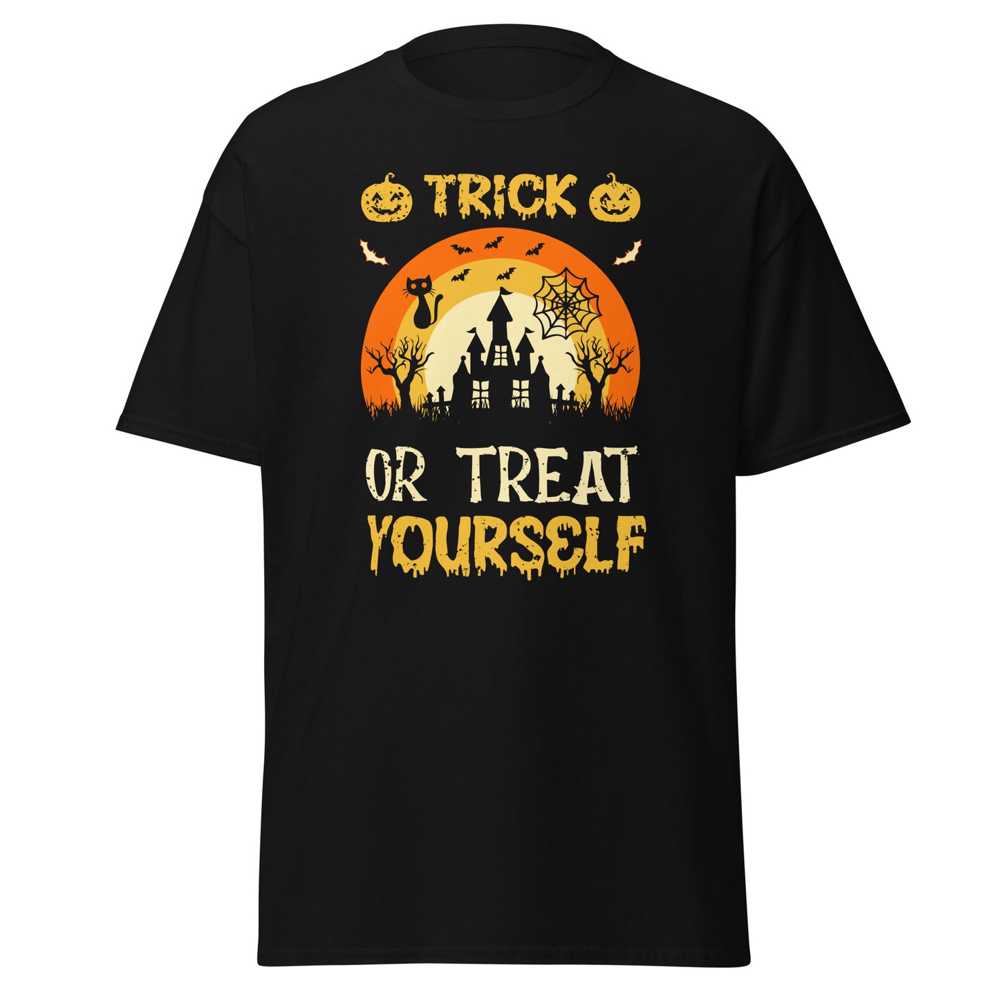 Trick Or Treat Yourself , Halloween Design Soft Style Heavy Cotton T-Shirt