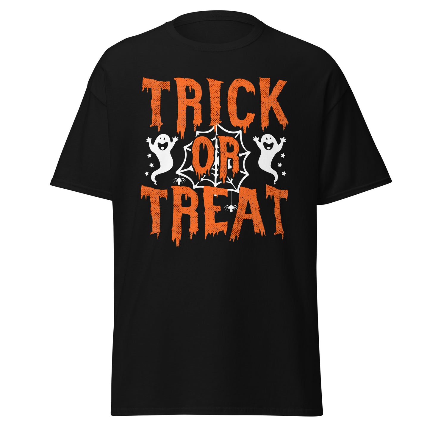 Truco o trato, camiseta de algodón pesado de estilo suave con diseño de Halloween