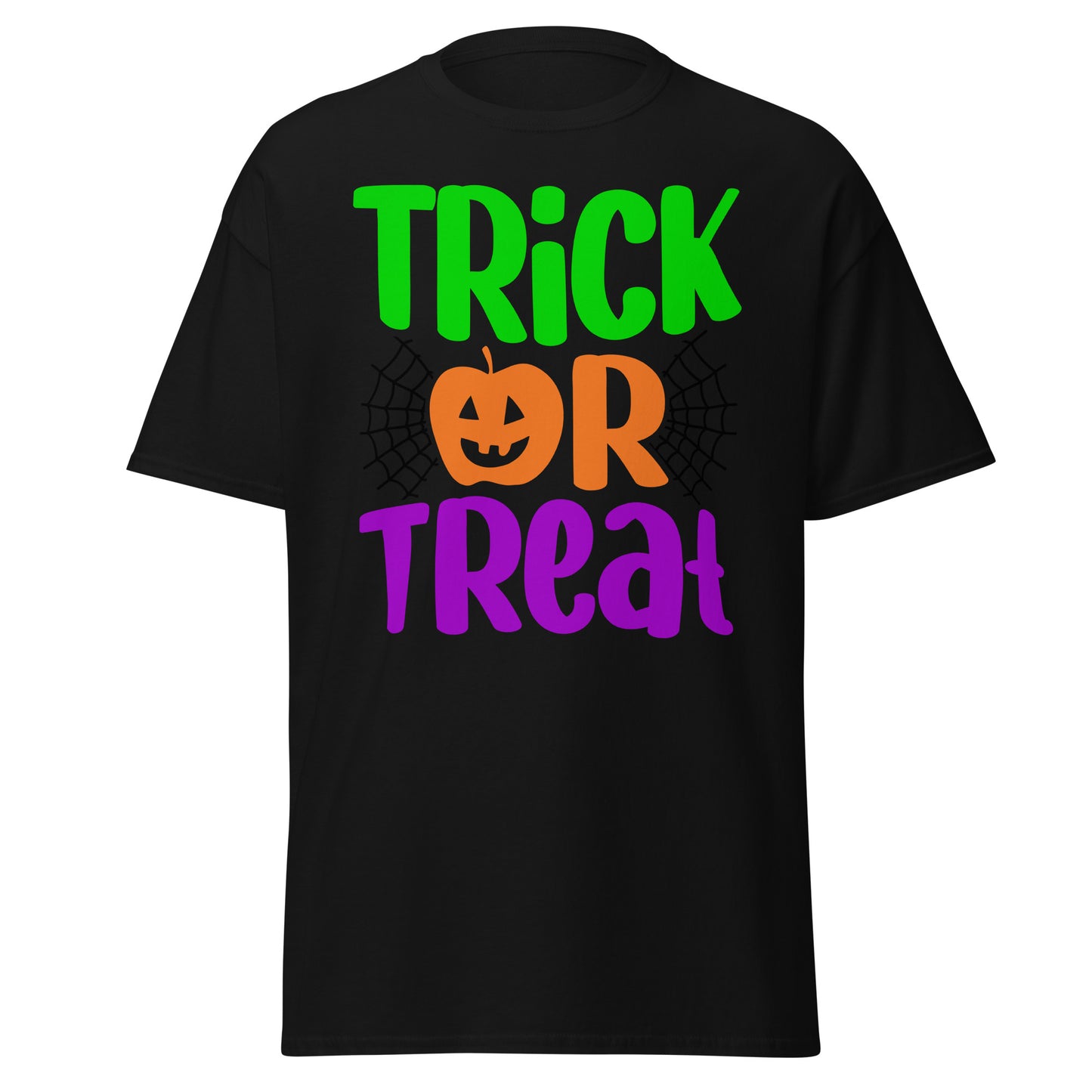 Truco o trato, camiseta de algodón pesado de estilo suave con diseño de Halloween