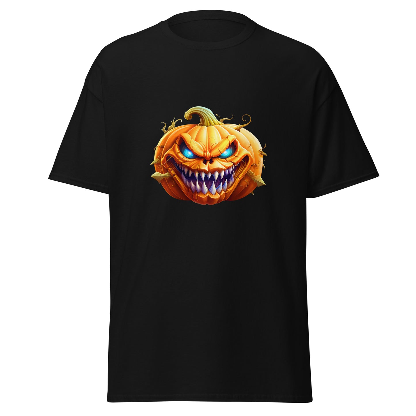 Aquarell-Halloween-Kürbis, Halloween-Design, weiches T-Shirt aus schwerer Baumwolle