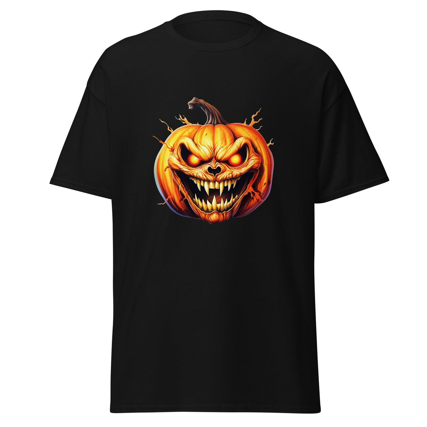 Calabaza de Halloween de acuarela, camiseta de algodón pesado de estilo suave con diseño de Halloween