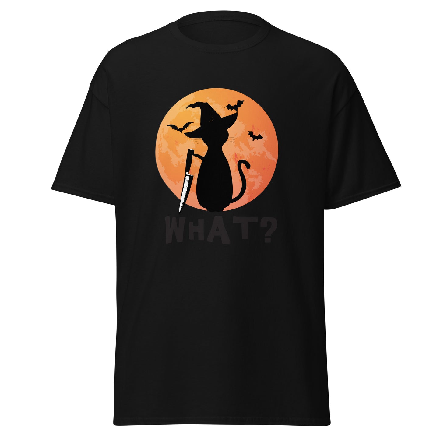 Was, Halloween-Design, weiches T-Shirt aus schwerer Baumwolle