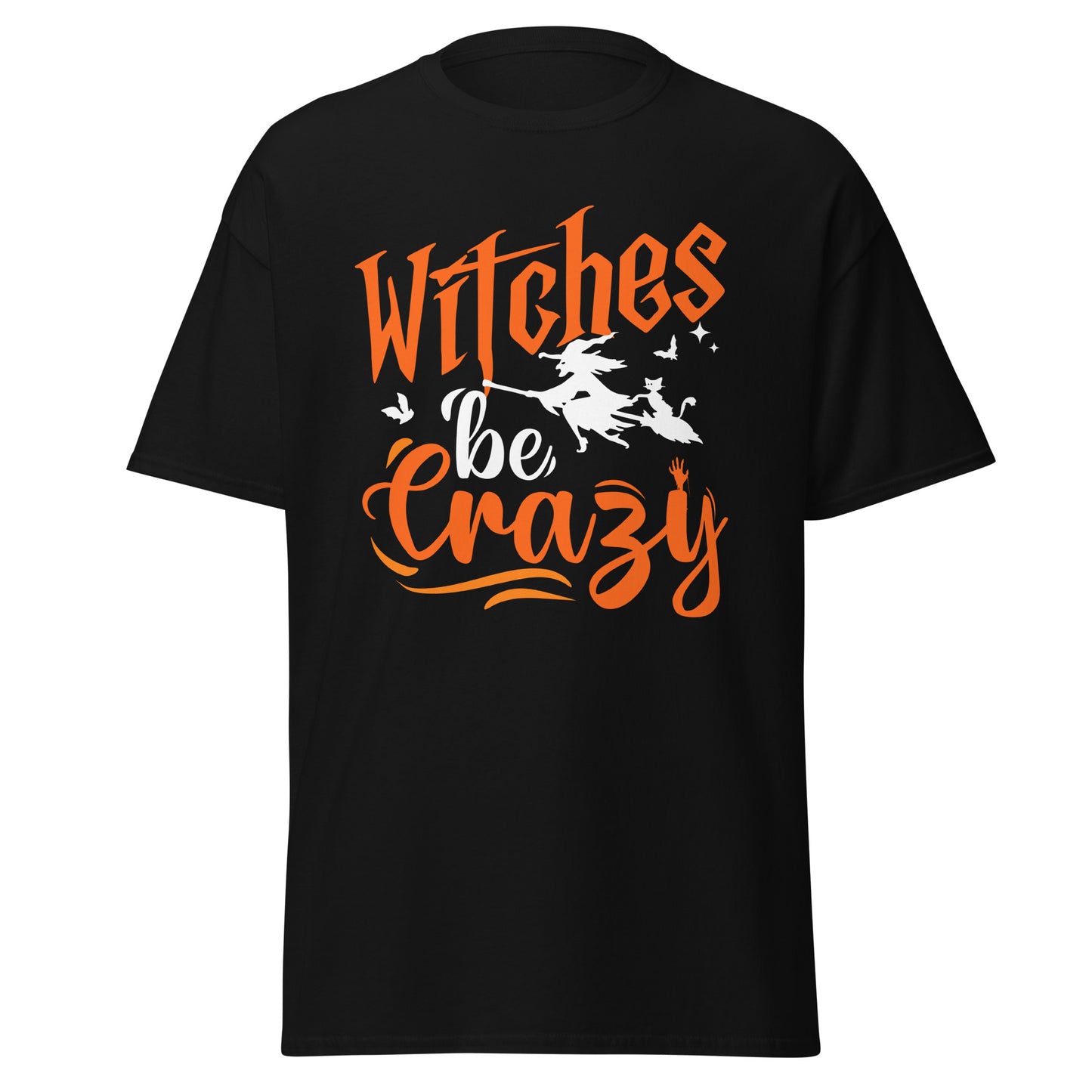 Witches Be Crazy, camiseta de algodón pesado de estilo suave con diseño de Halloween