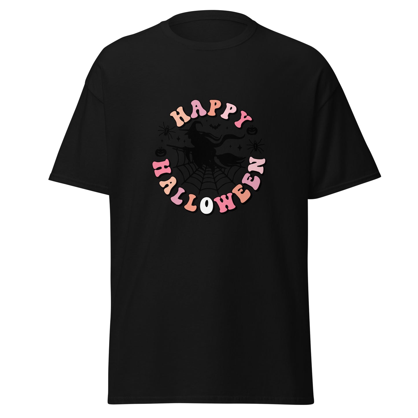 Witchy Happy Halloween Retro , Halloween Design Soft Style Heavy Cotton T-Shirt