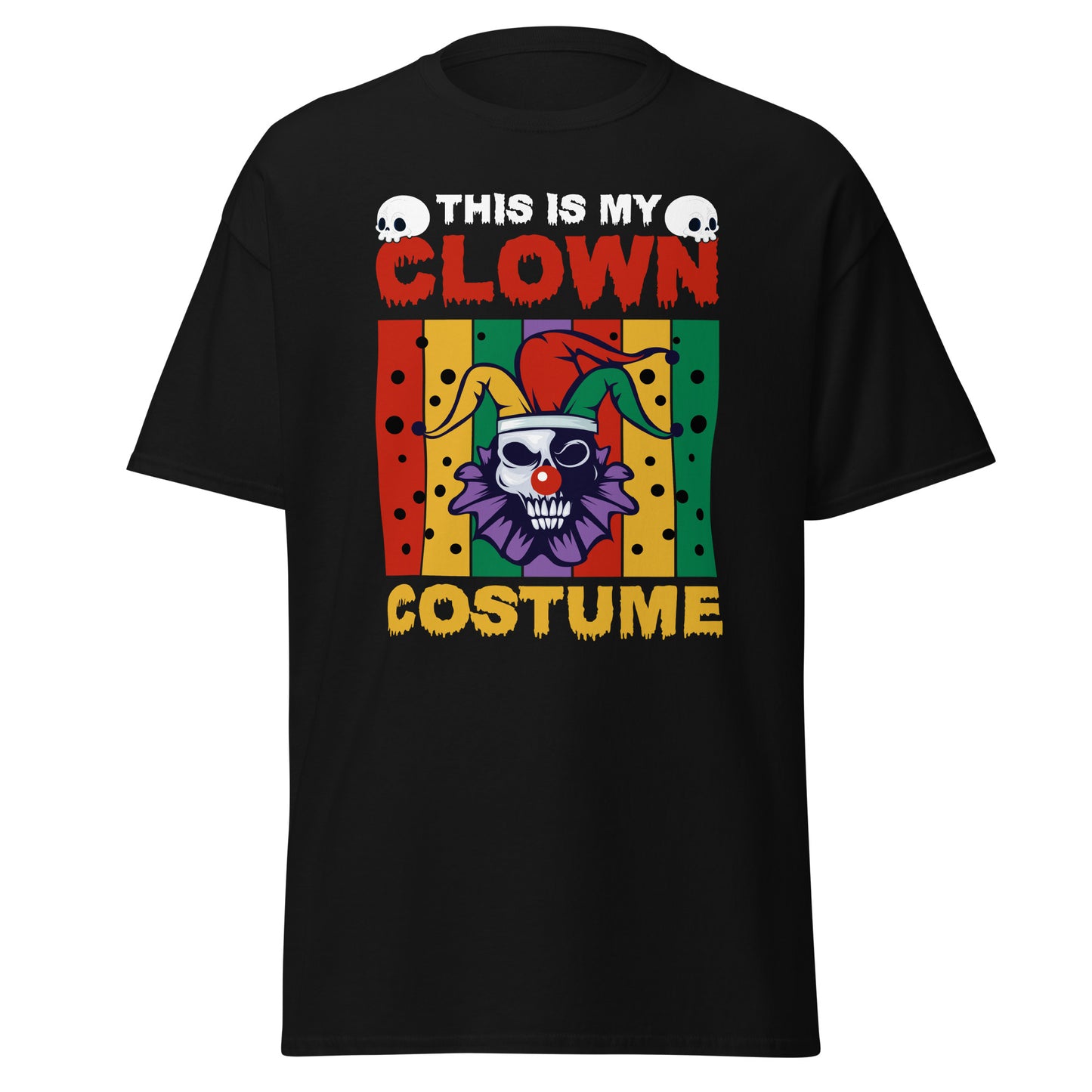 Yhis ist mein Clown-Kostüm, weiches T-Shirt aus schwerer Baumwolle im Halloween-Design