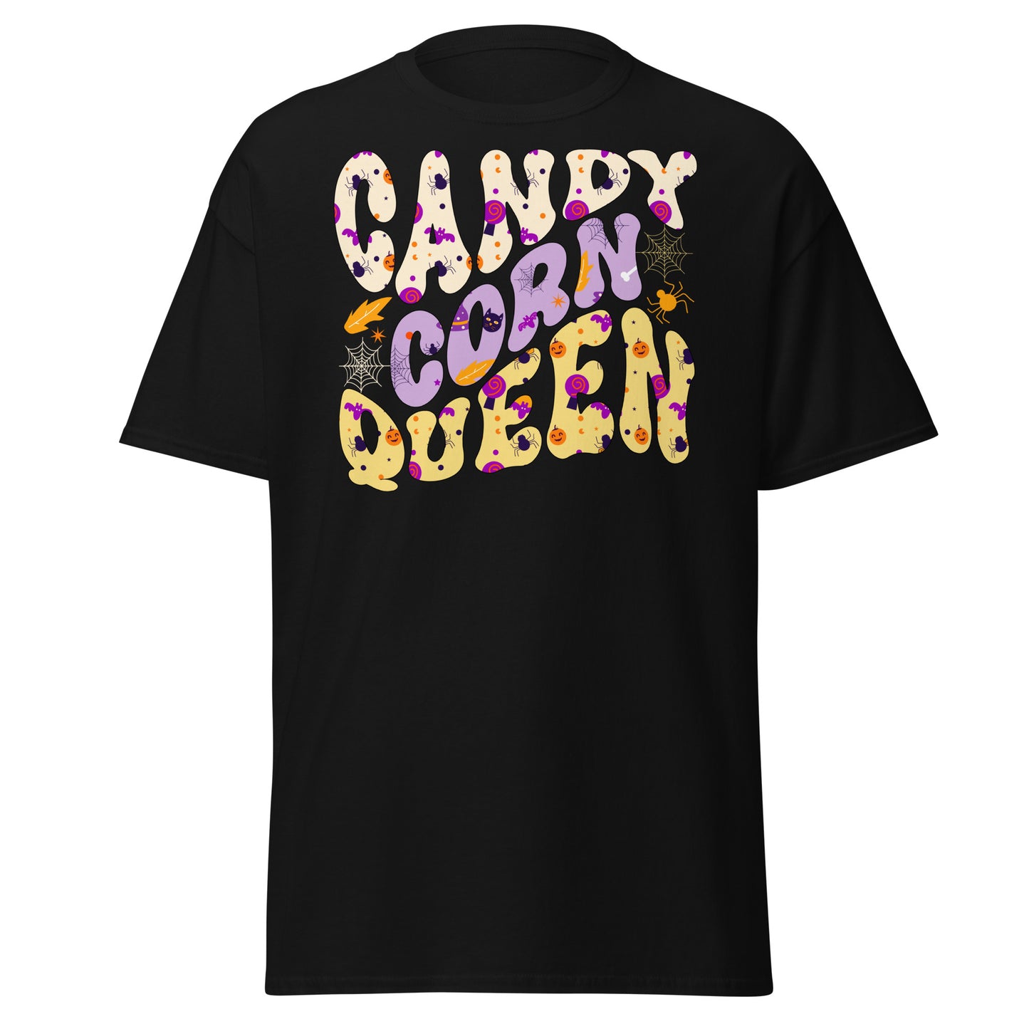 Candy Corn Queen Halloween: Soft Tee Royalty