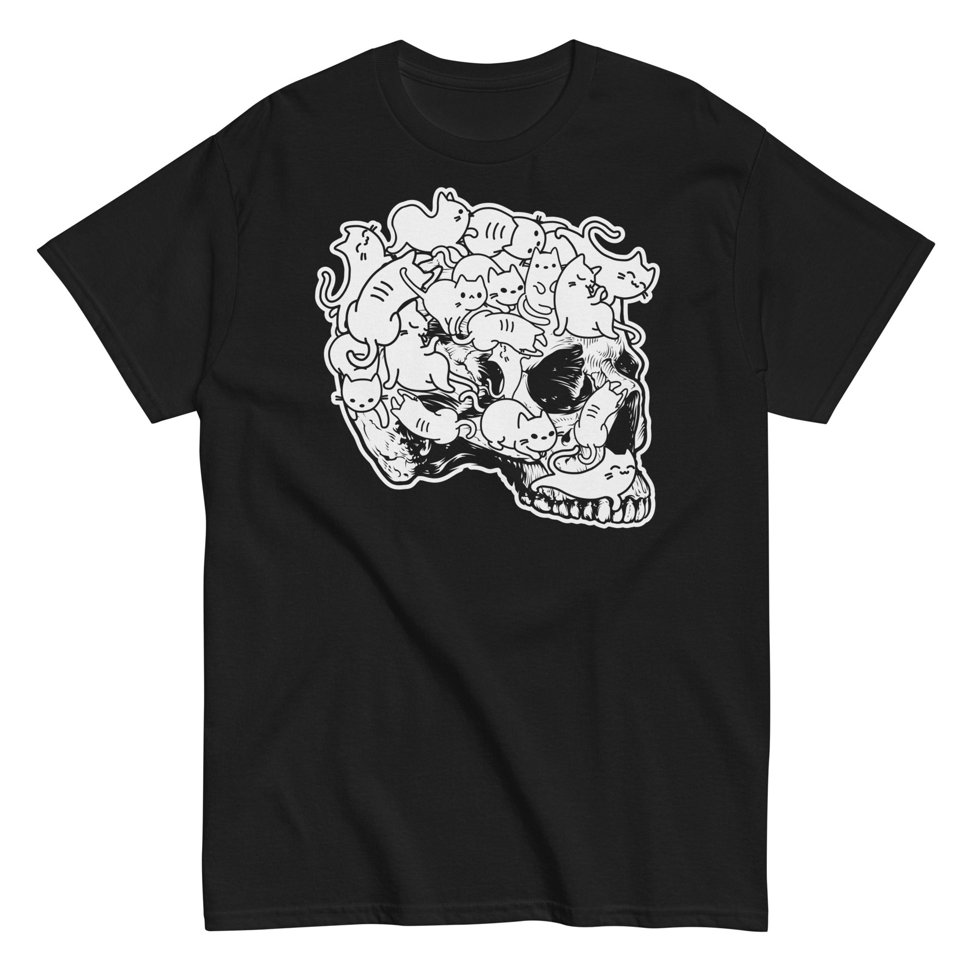 Cat Skull Kitty Skeleton: Halloween Soft Tee