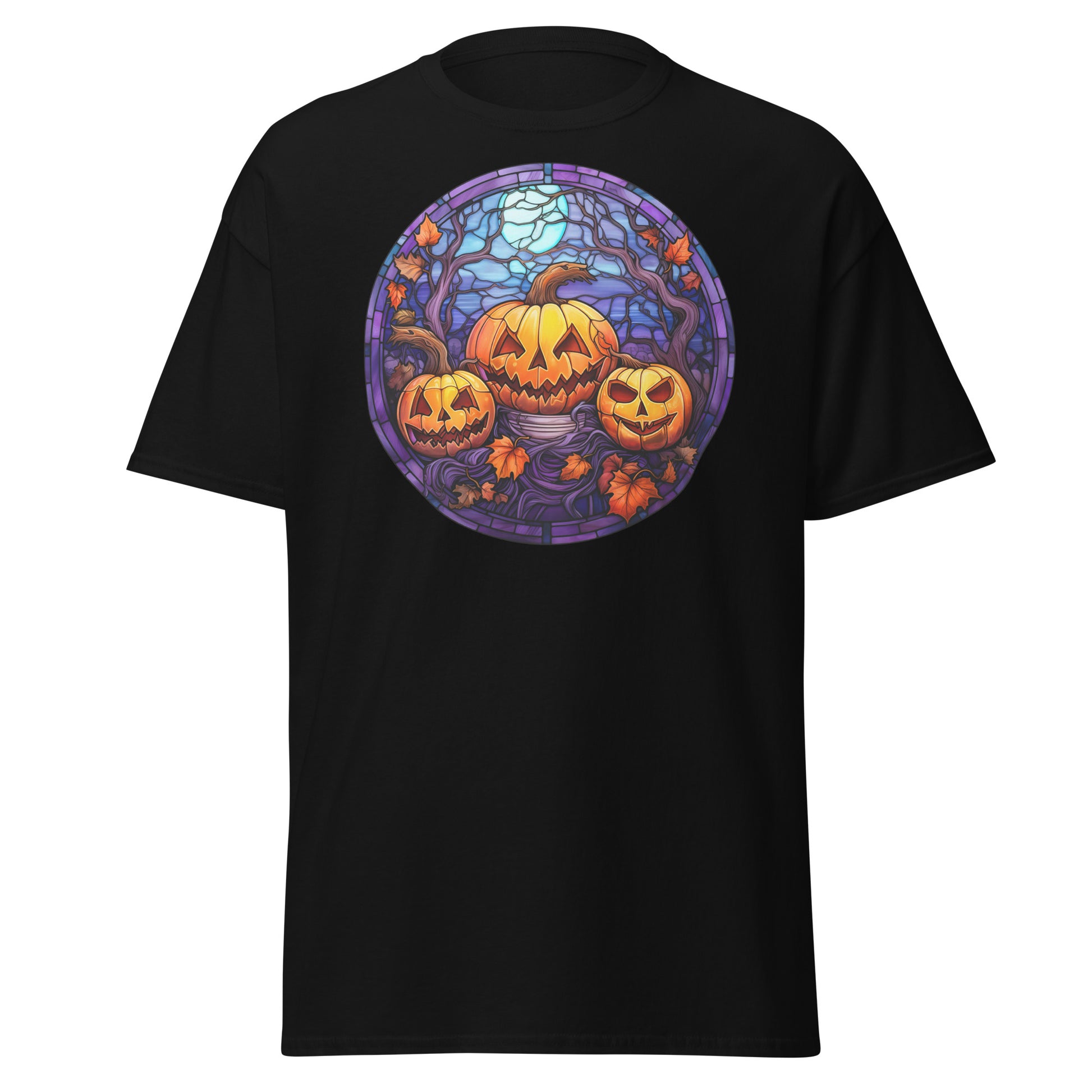 Chic Stained Glass Charm: Halloween Tee