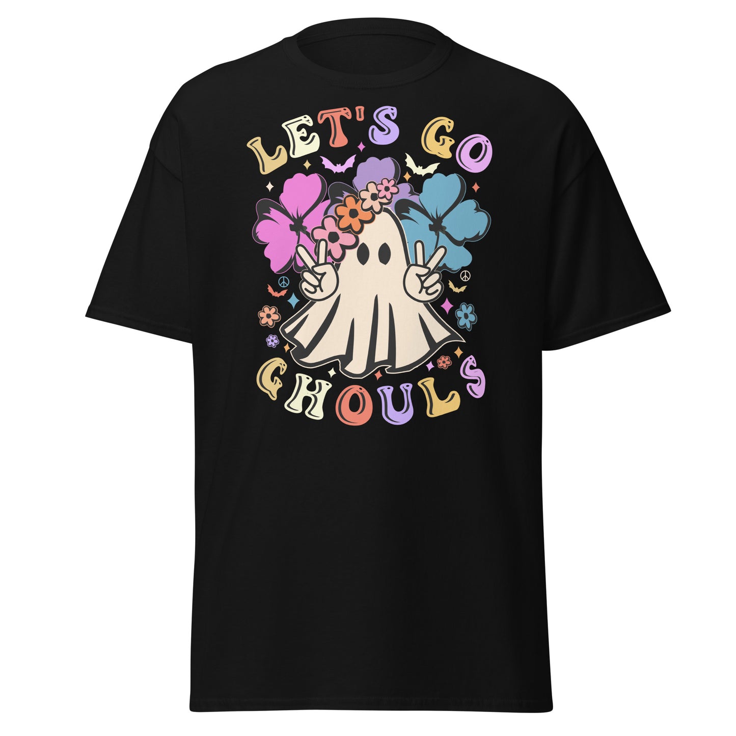 Let's go Ghouls, Halloween-Design, weiches T-Shirt aus schwerer Baumwolle