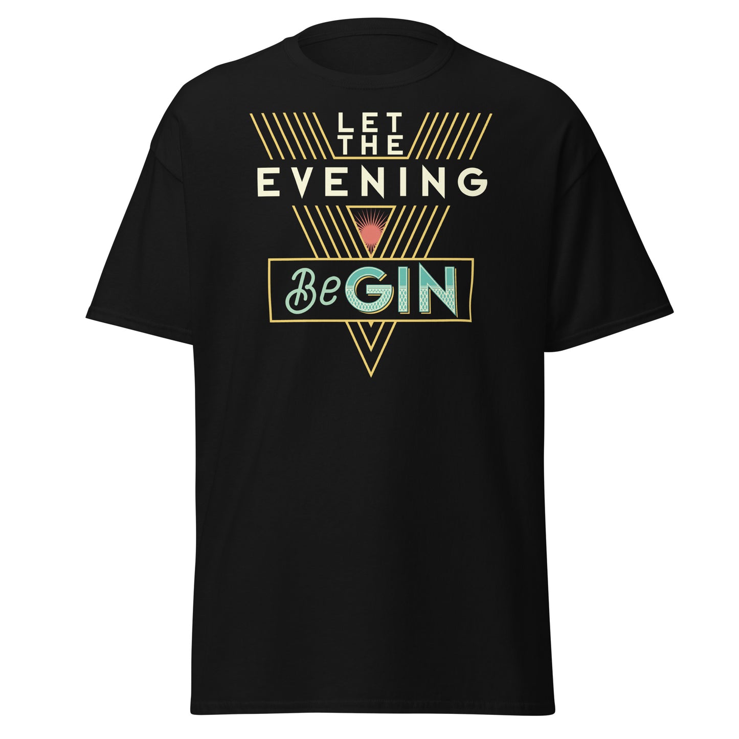 Let The Evening Be Gin &amp; Tonic, weiches T-Shirt aus schwerer Baumwolle im Halloween-Design