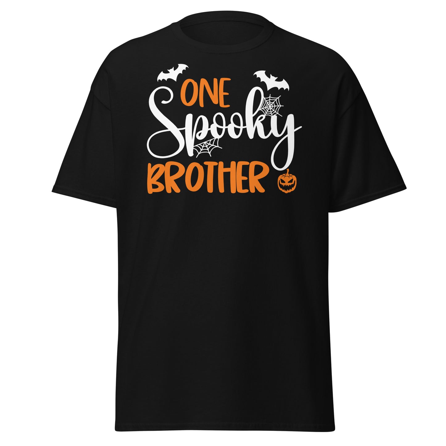 Ein gruseliger Bruder, Halloween-Design, weiches T-Shirt aus schwerer Baumwolle