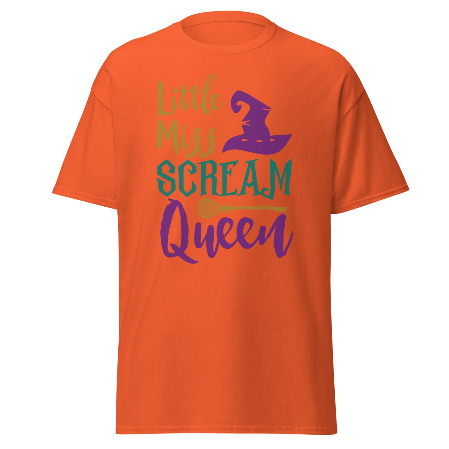 Little Miss Scream Queen, Halloween-Design, weiches T-Shirt aus schwerer Baumwolle