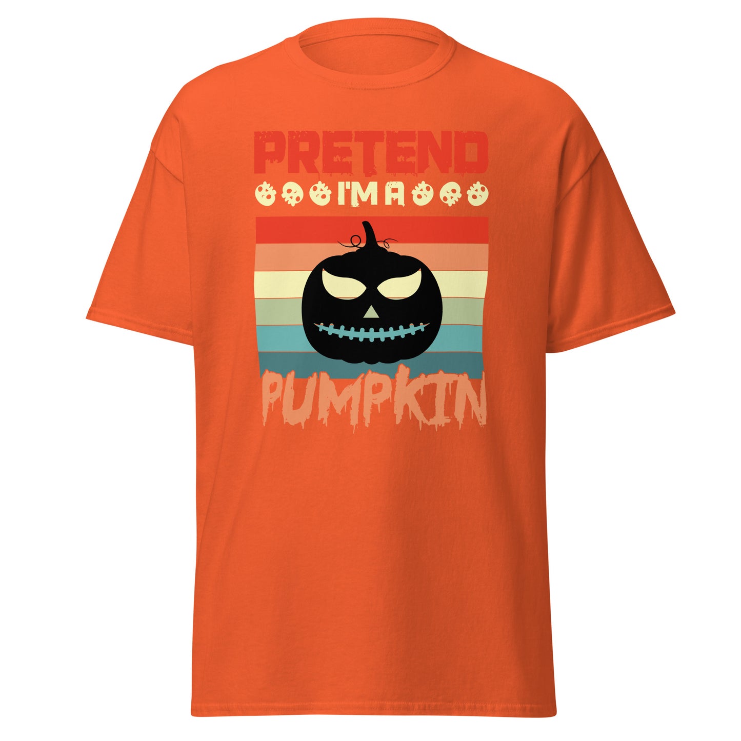 Tu so, als wäre ich ein Kürbis, Halloween-Design, weiches T-Shirt aus schwerer Baumwolle