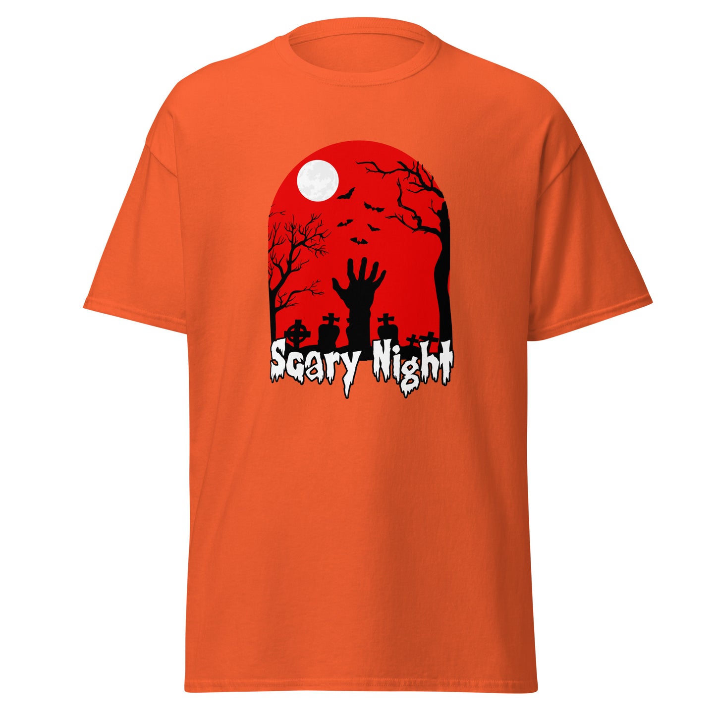 Scary Halloween Night , Halloween Design Soft Style Heavy Cotton T-Shirt