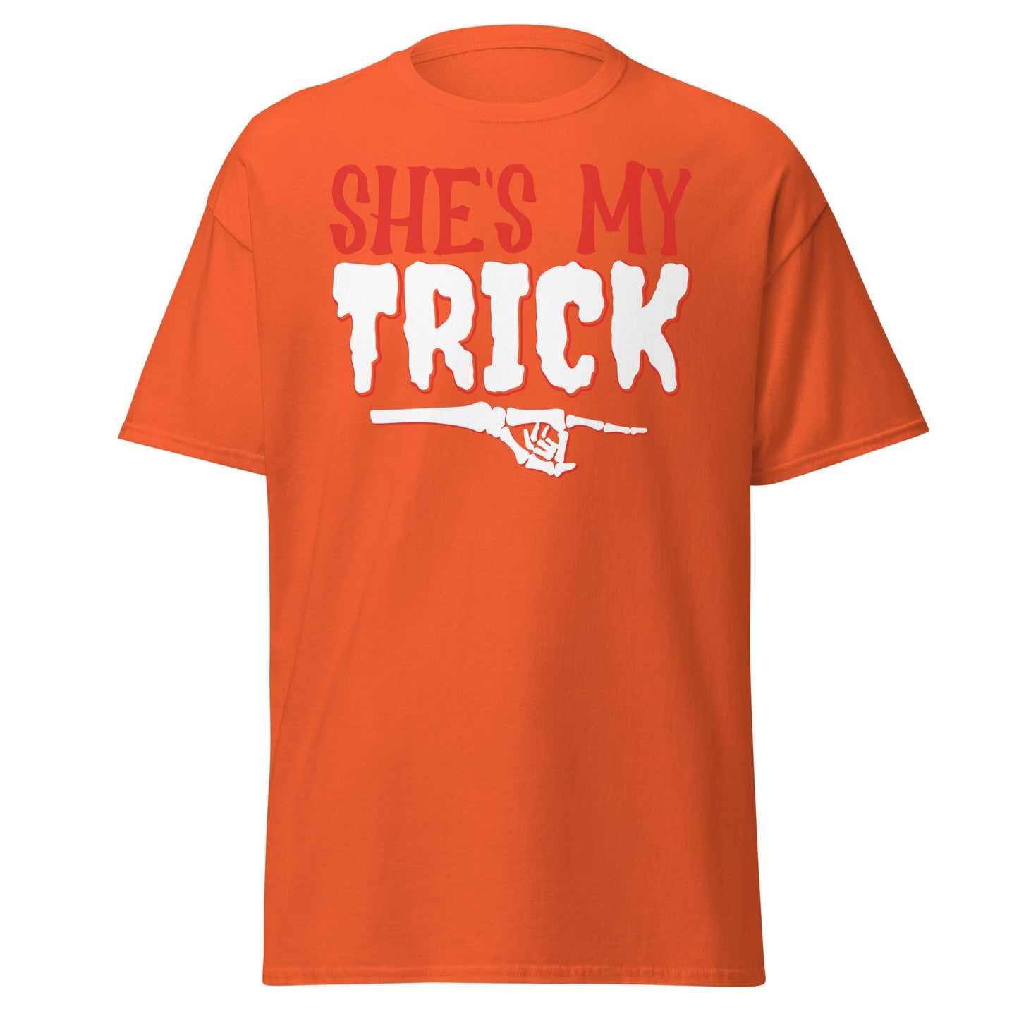 Sie ist mein Trick-Paar, Halloween-Design, weiches T-Shirt aus schwerer Baumwolle