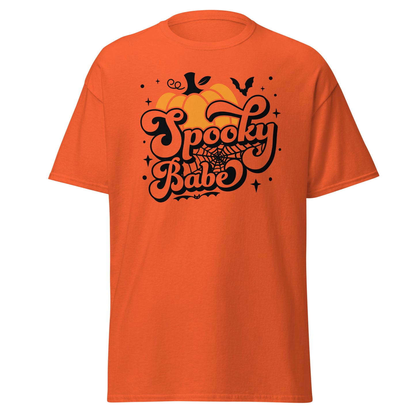 Spooky Babe, camiseta de algodón pesado de estilo suave con diseño de Halloween