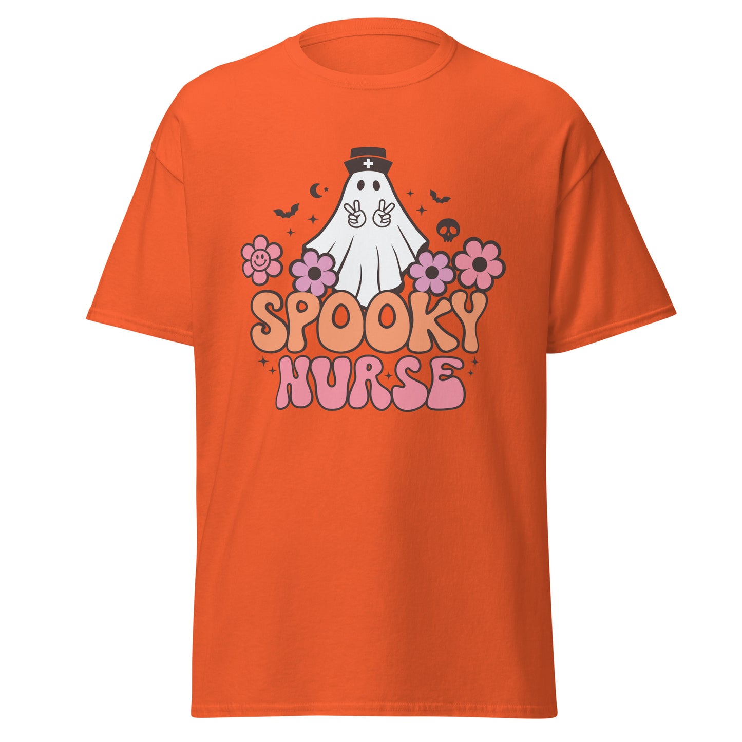 Spooky Nurse , Halloween Design Soft Style Heavy Cotton T-Shirt