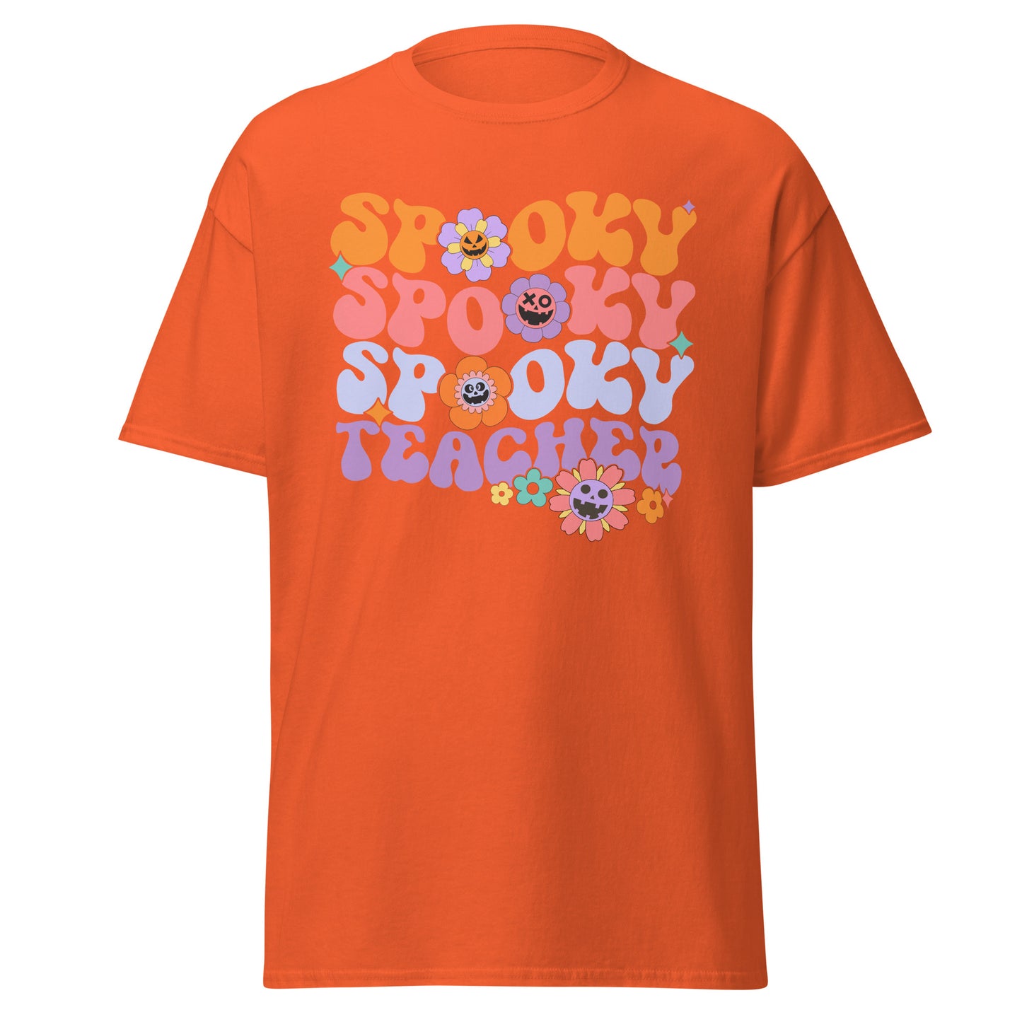 Spooky Teacher , Halloween Design Soft Style Heavy Cotton T-Shirt