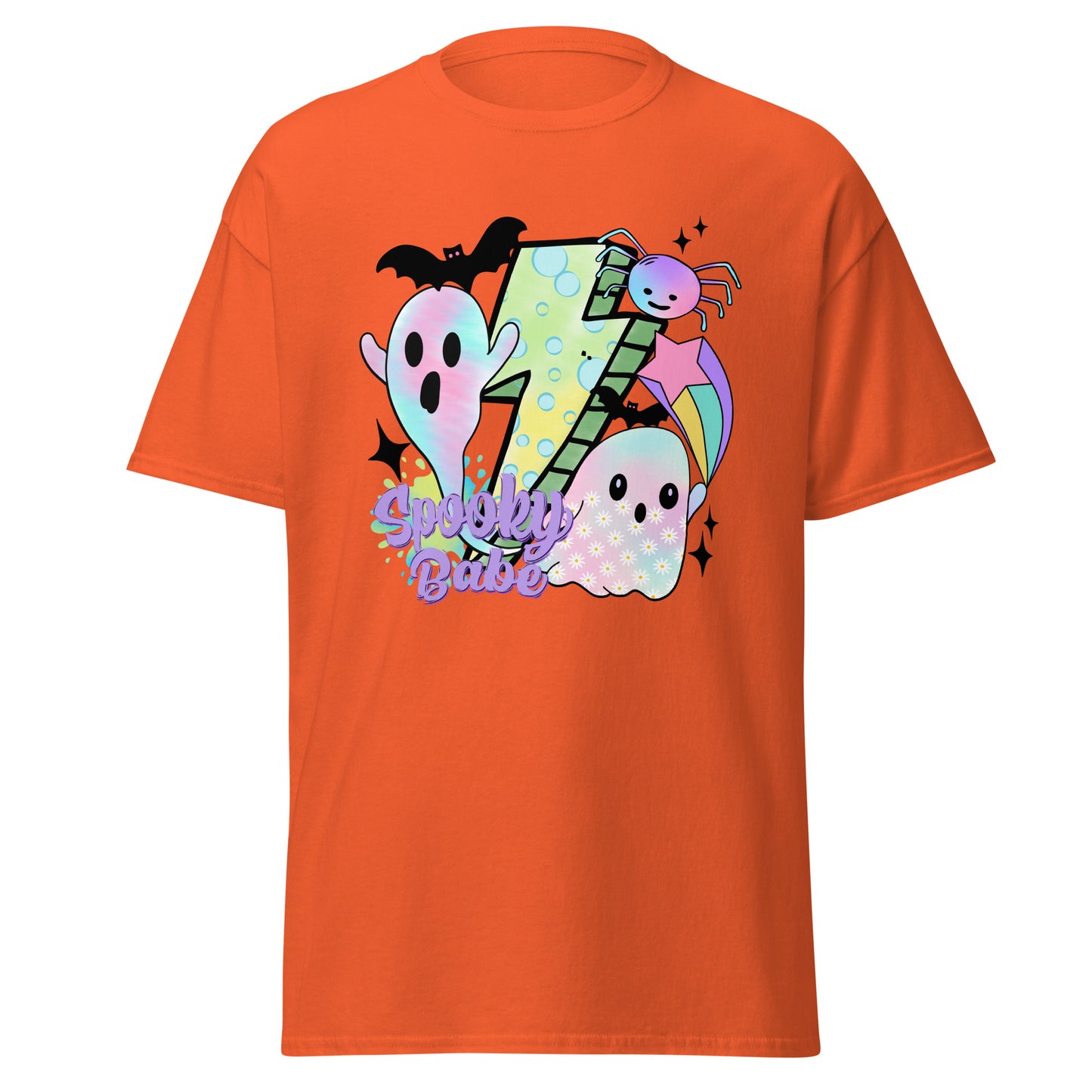 Spooky Babe, Halloween-Design, weiches T-Shirt aus schwerer Baumwolle