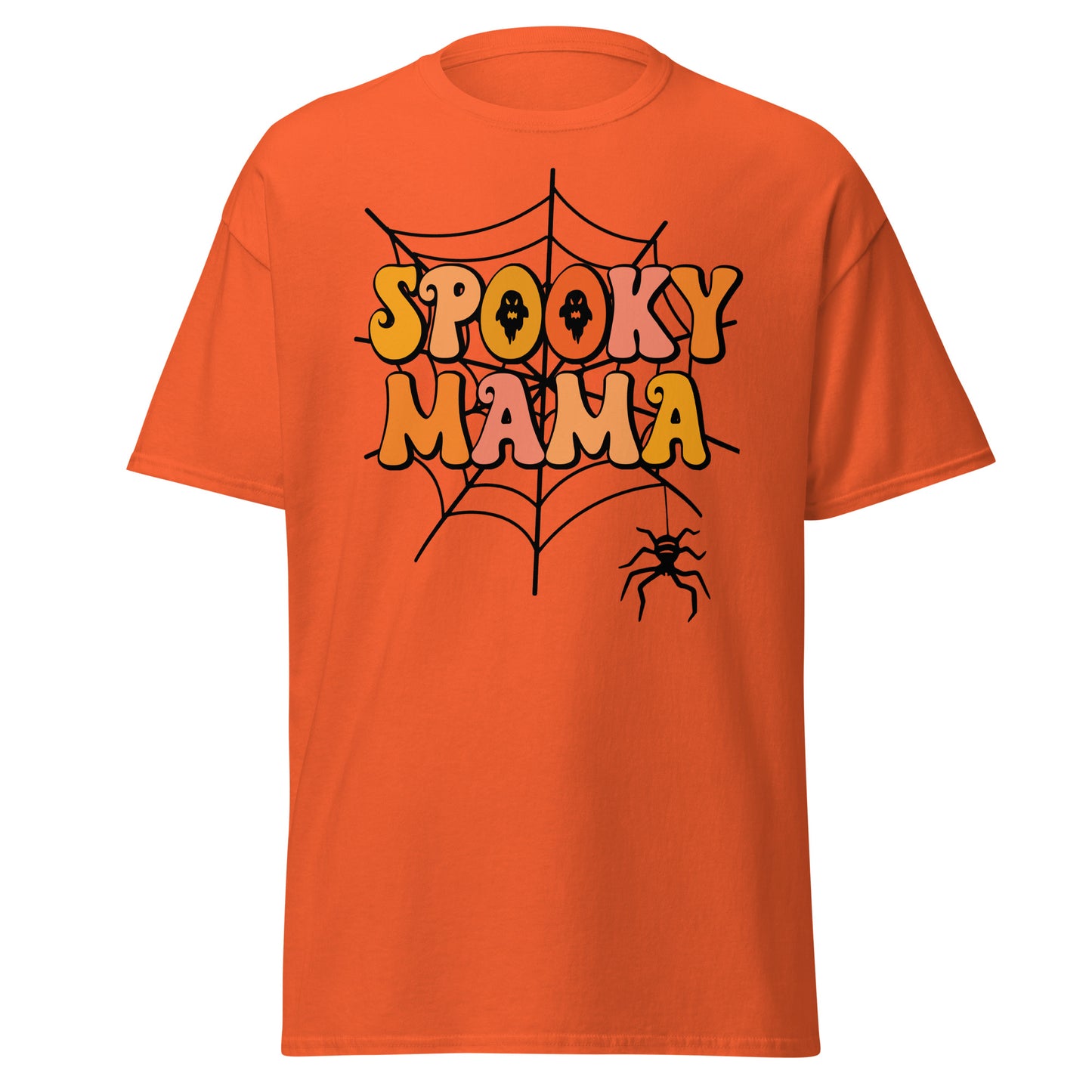 SPOOKY MaMa, Halloween-Design, weiches T-Shirt aus schwerer Baumwolle