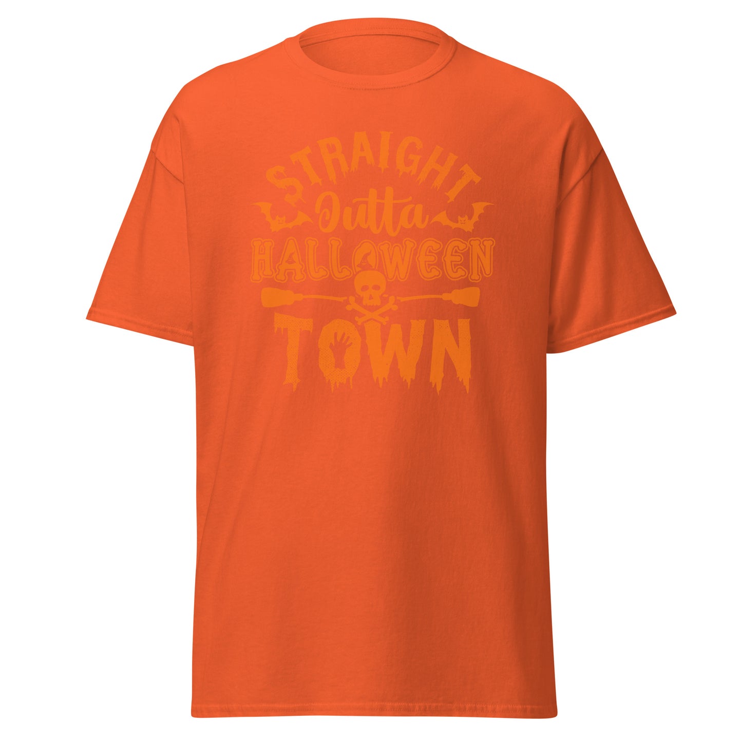 Straight Outta Halloween Town, camiseta de algodón pesado de estilo suave con diseño de Halloween