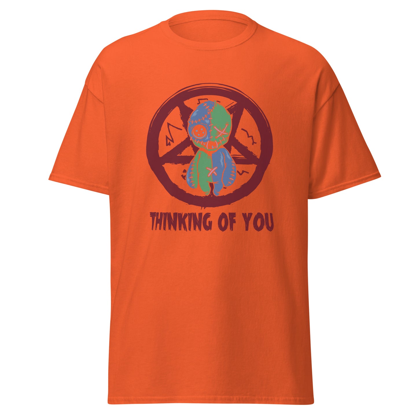 Thinking of You Voodoo Doll, Halloween-Design, weiches T-Shirt aus schwerer Baumwolle