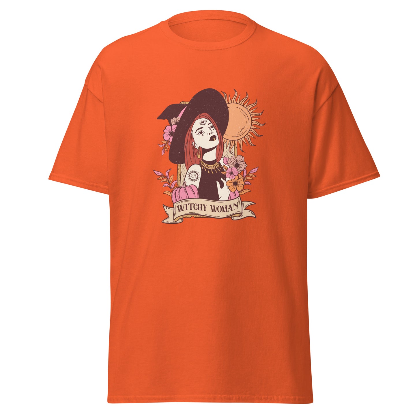 Third Eye, Witchy woman , Halloween Design Soft Style Heavy Cotton T-Shirt