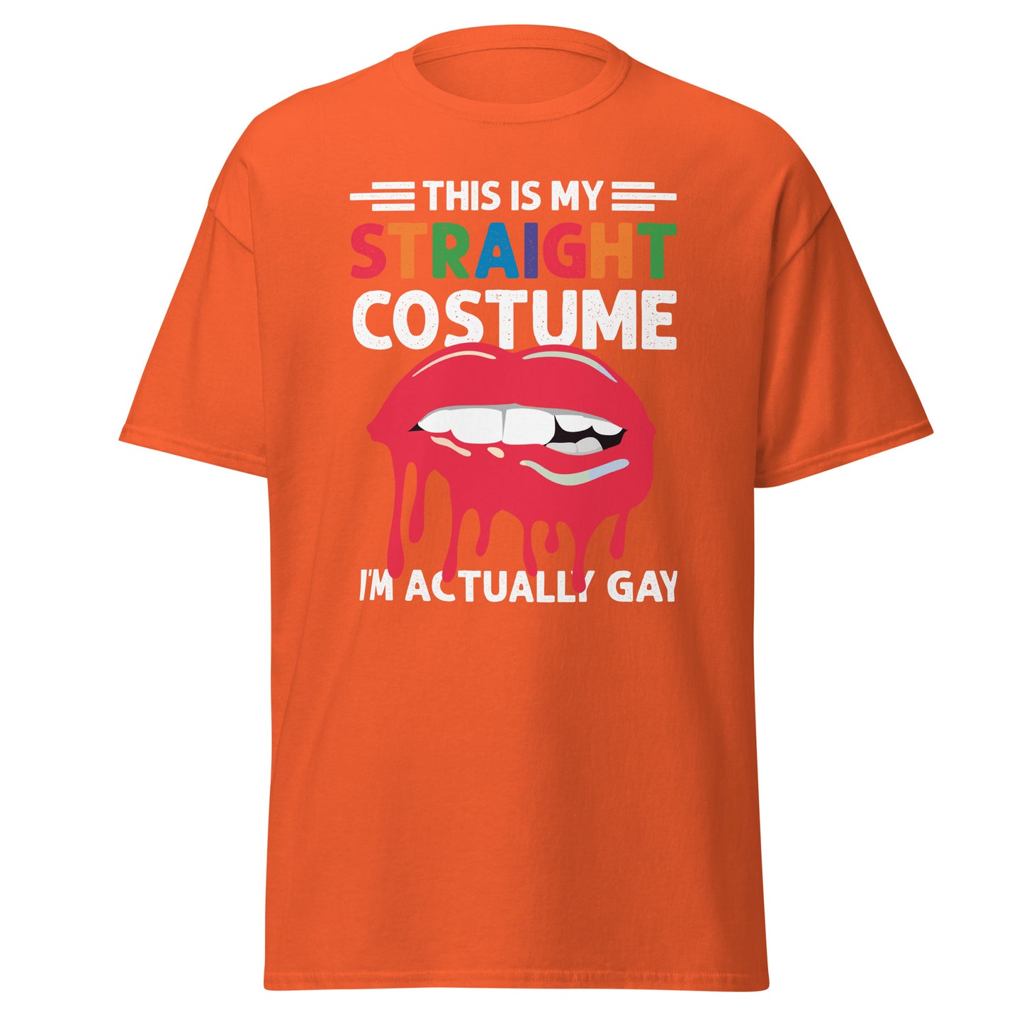 Este es mi disfraz heterosexual. Soy realmente gay, camiseta de algodón pesado de estilo suave con diseño de Halloween.