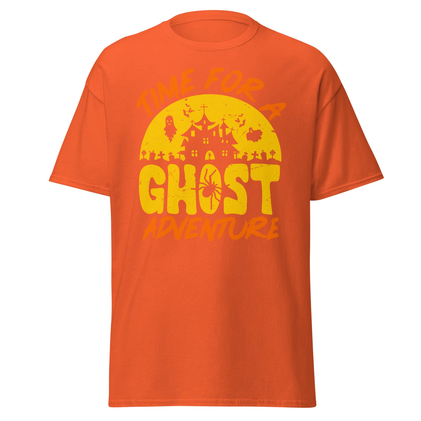 Time for a ghost adventure , Halloween Design Soft Style Heavy Cotton T-Shirt