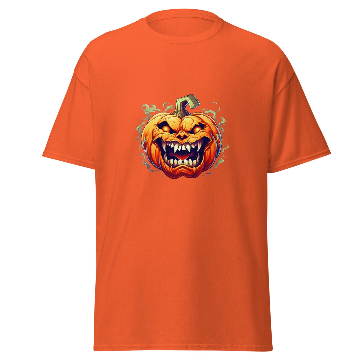 Watercolor Halloween Pumpkin , Halloween Design Soft Style Heavy Cotton T-Shirt